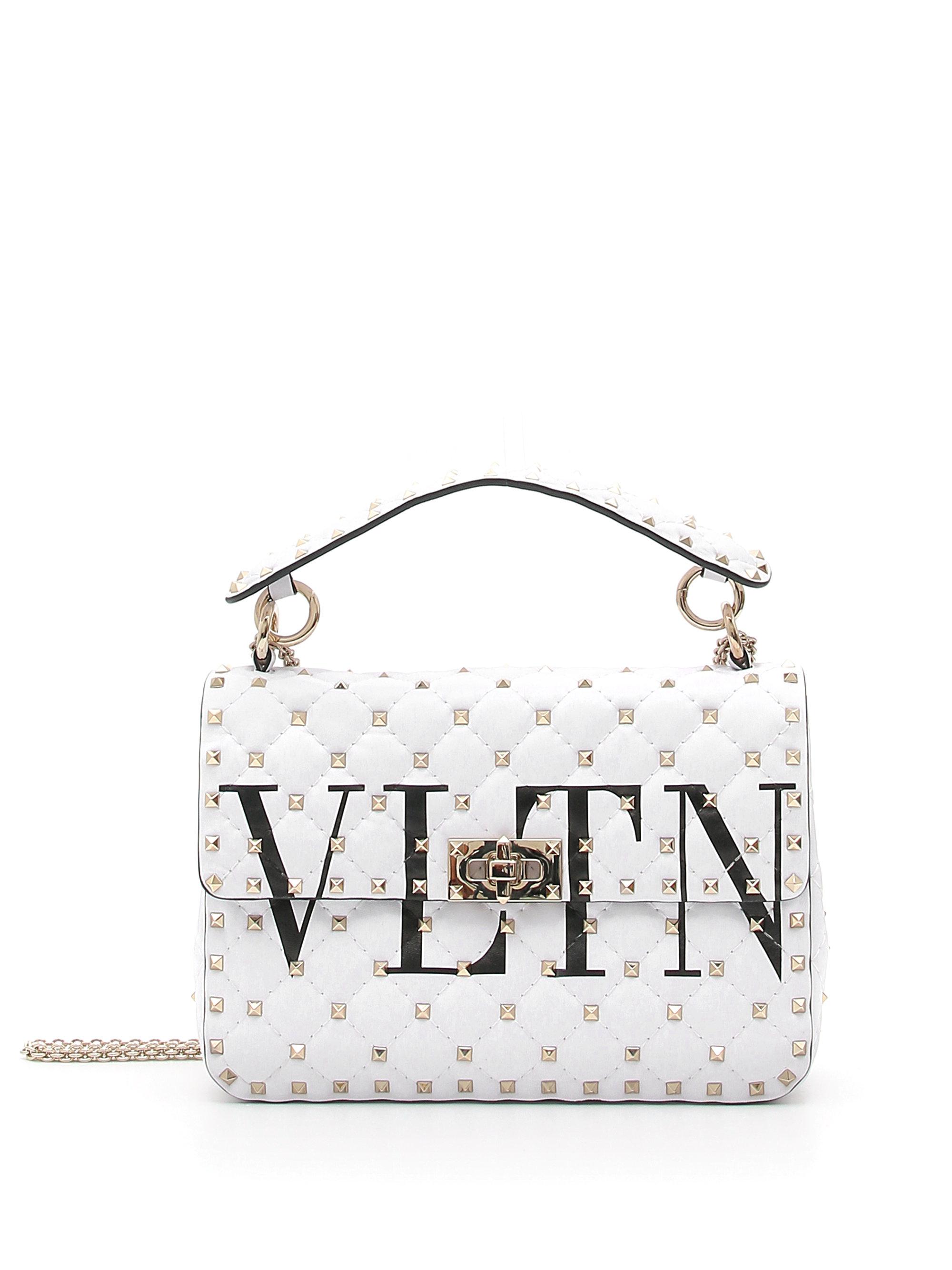 Lyst - Valentino Medium Vltn Shoulder Bag in White