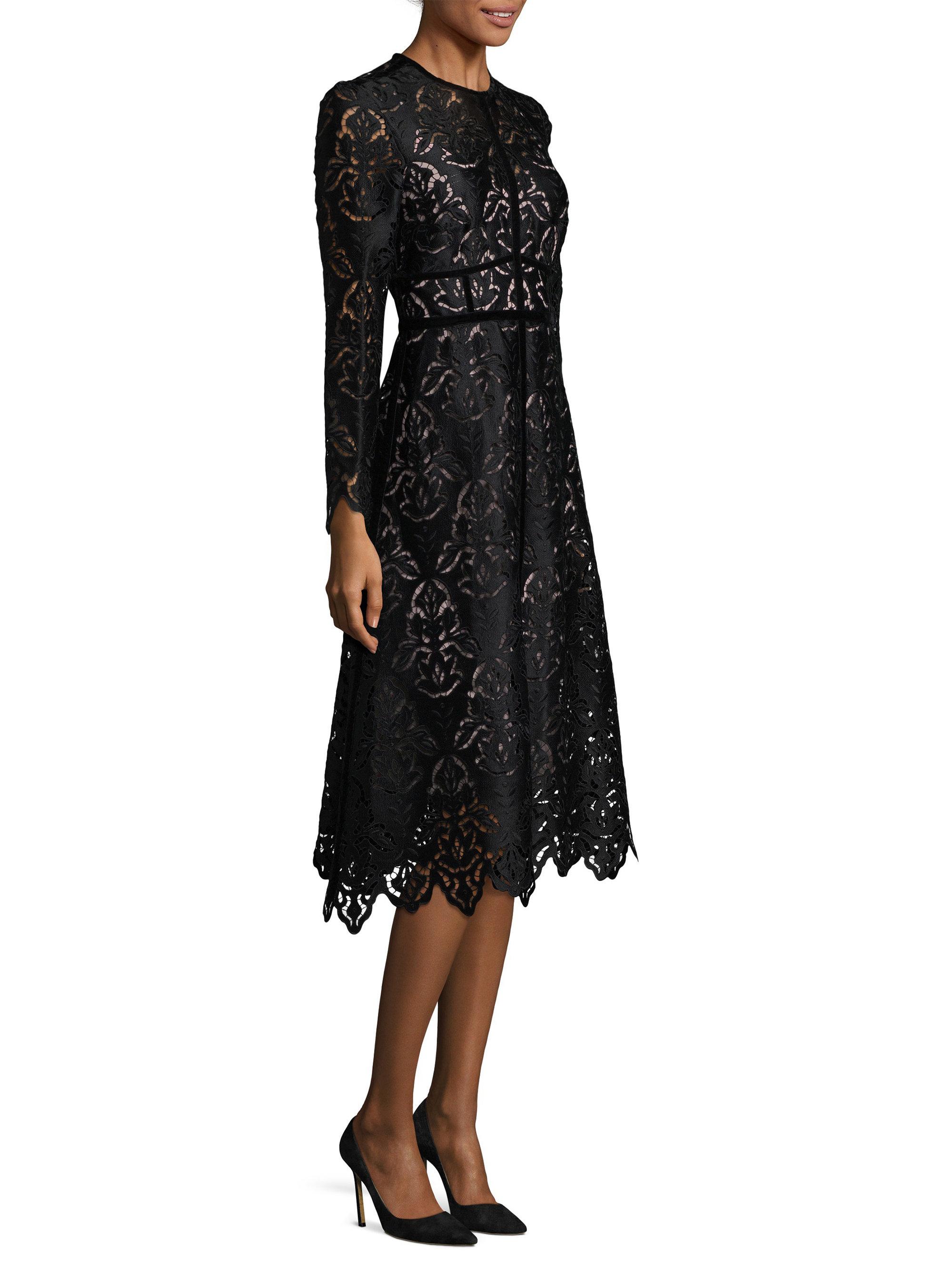 lk bennett black lace dress