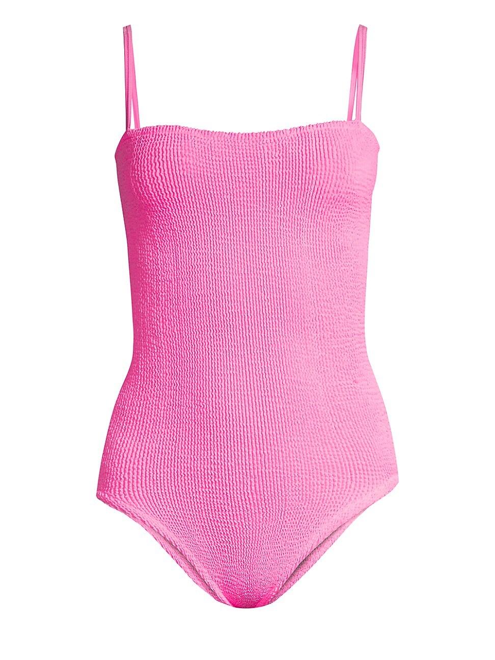 Hunza G Maria One-piece Swimsuit in Pink | Lyst