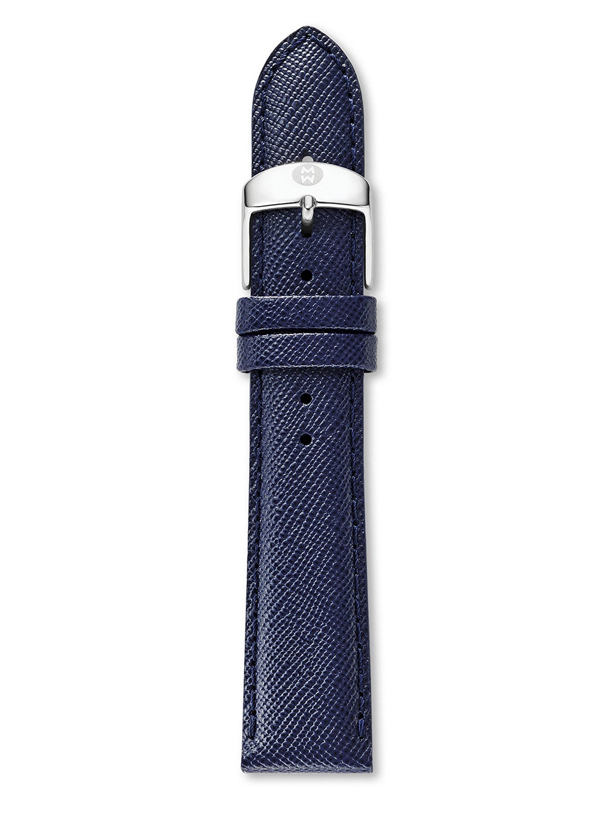Michele Saffiano Leather Watch Strap/18mm in Navy (Blue) Lyst
