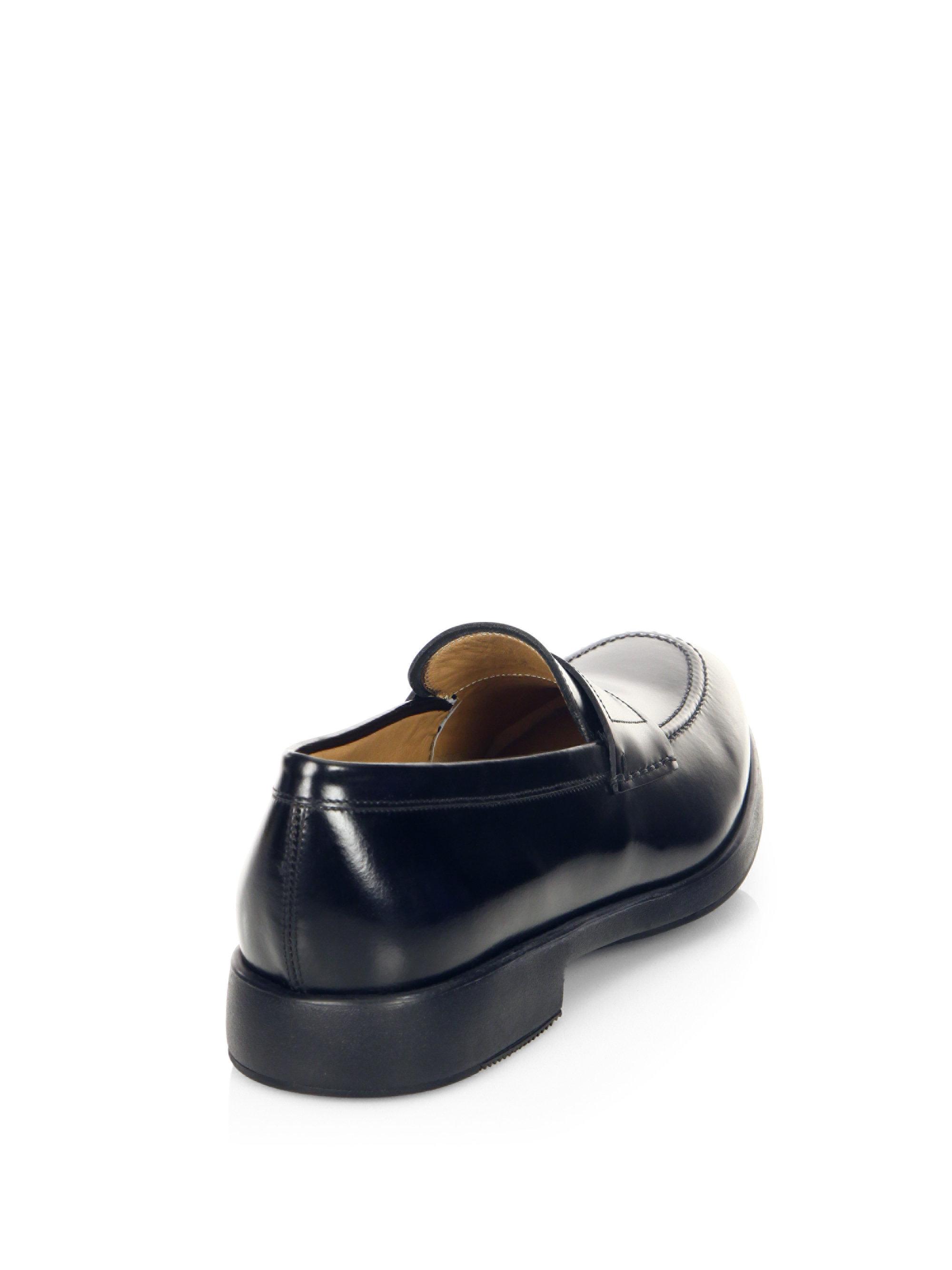 Ferragamo Lucky Leather Penny Loafers in Black for Men - Lyst