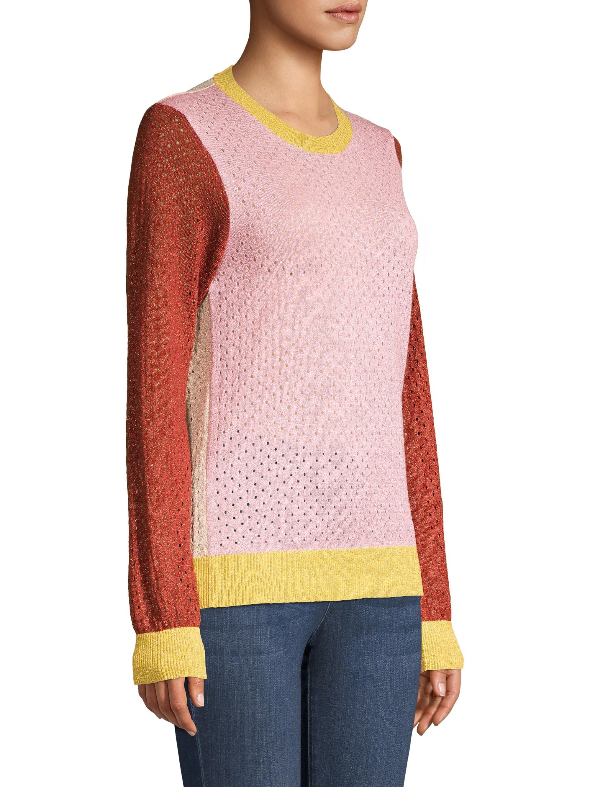 Stine Goya Wool Naamah Knit Colorblock Sweater - Lyst