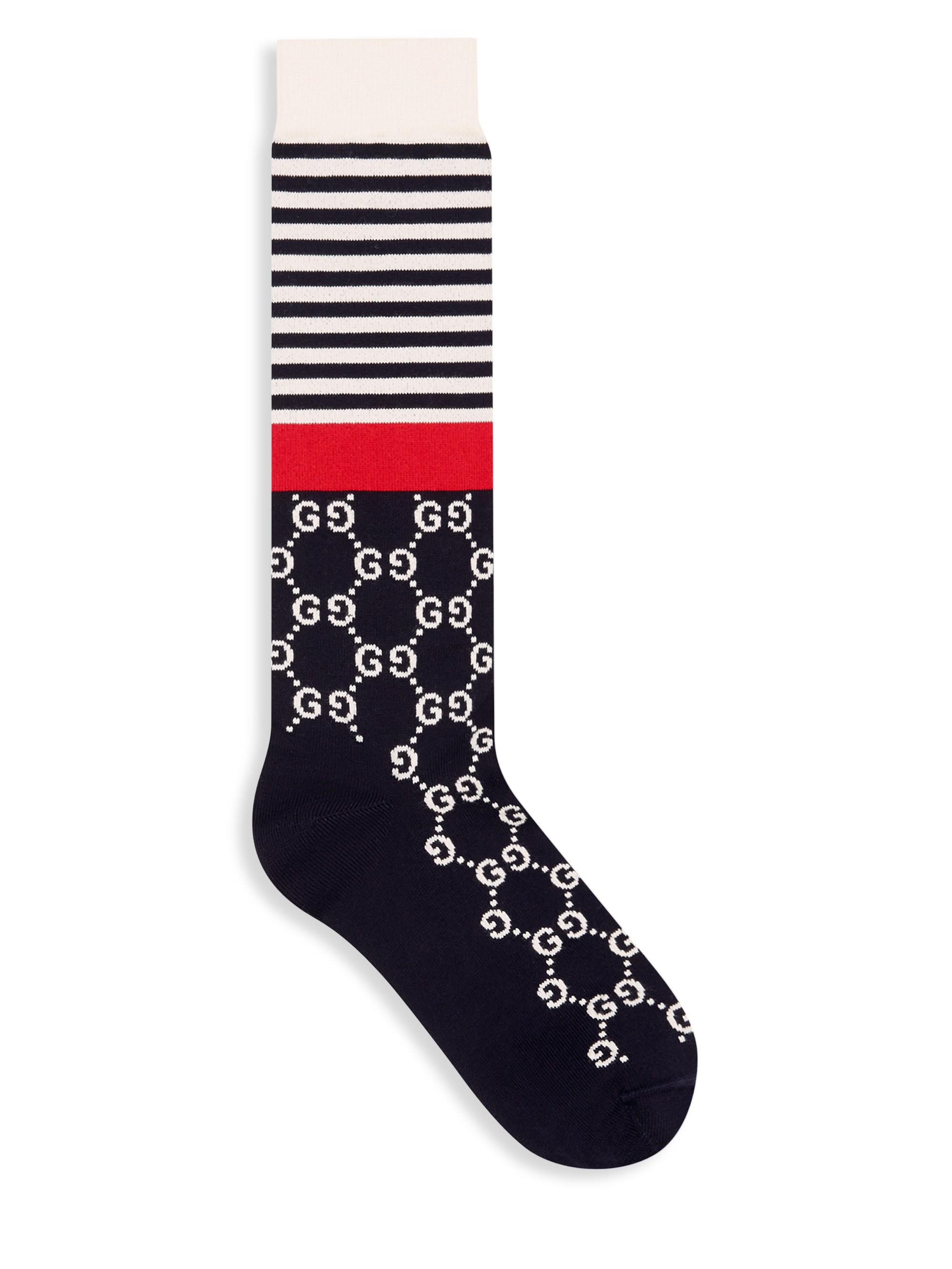 navy blue gucci socks