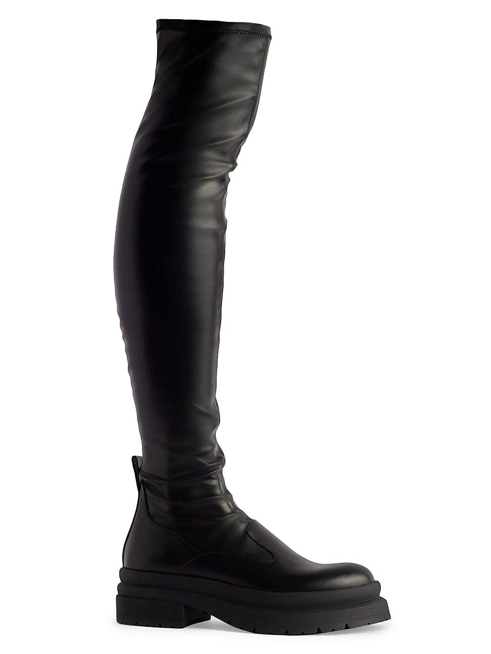 JW Anderson Over The Kneehigh Lug Sole Boots in Black Lyst