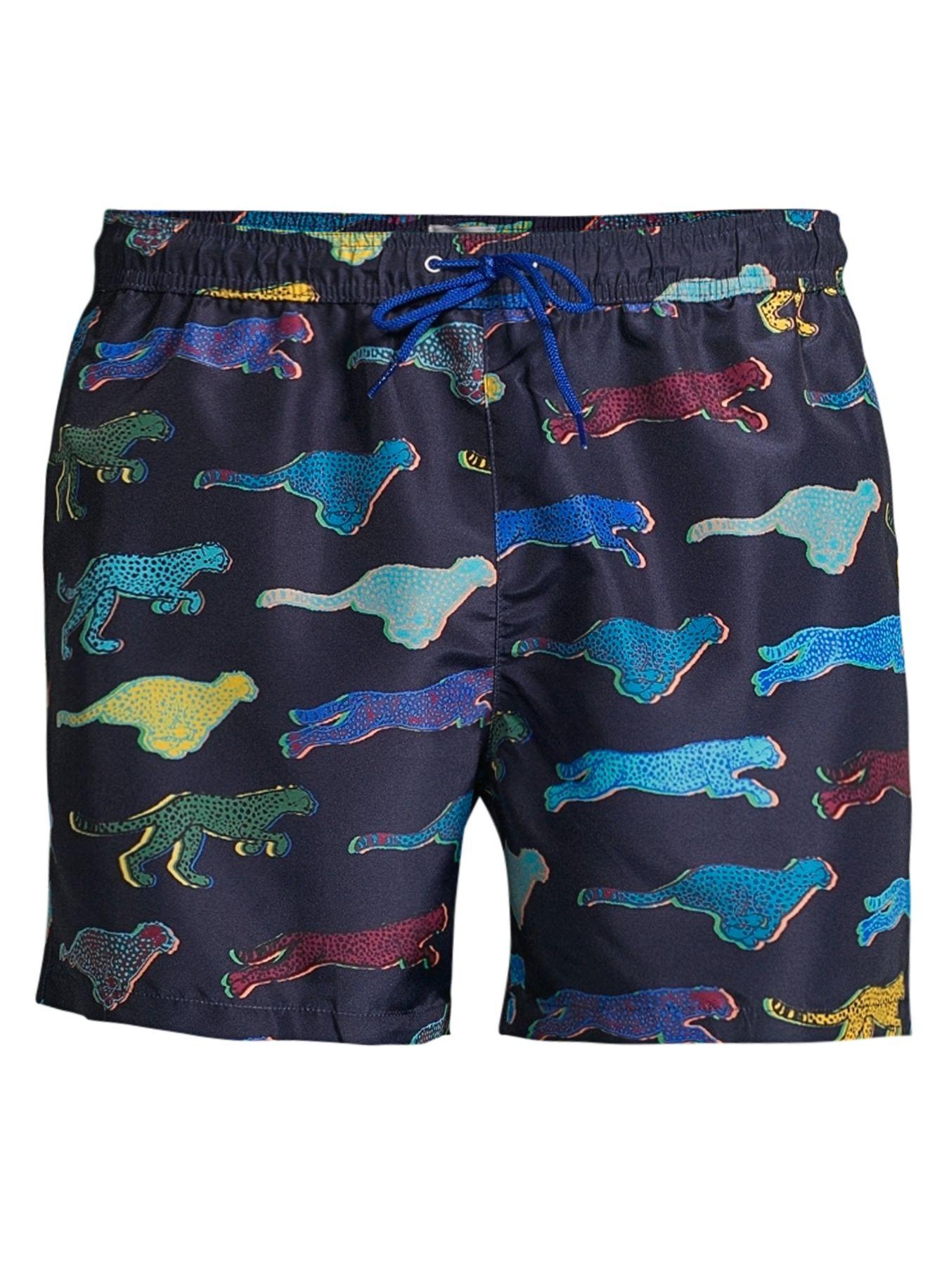 cheetah print swim trunks