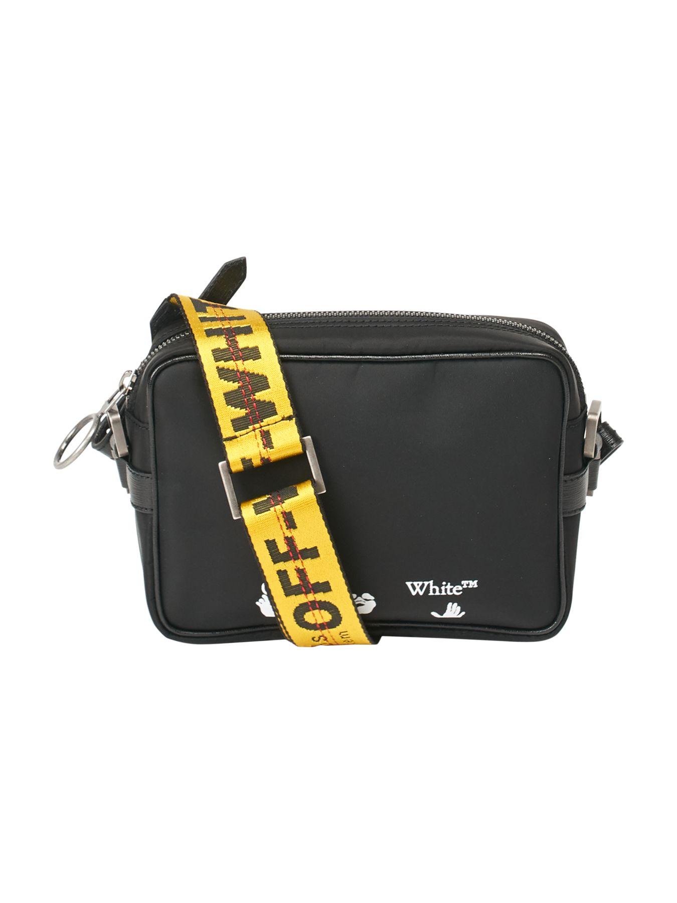 Off-White c/o Virgil Abloh Synthetic Logo Strap Nylon Crossbody Bag in Black White (Black) for ...