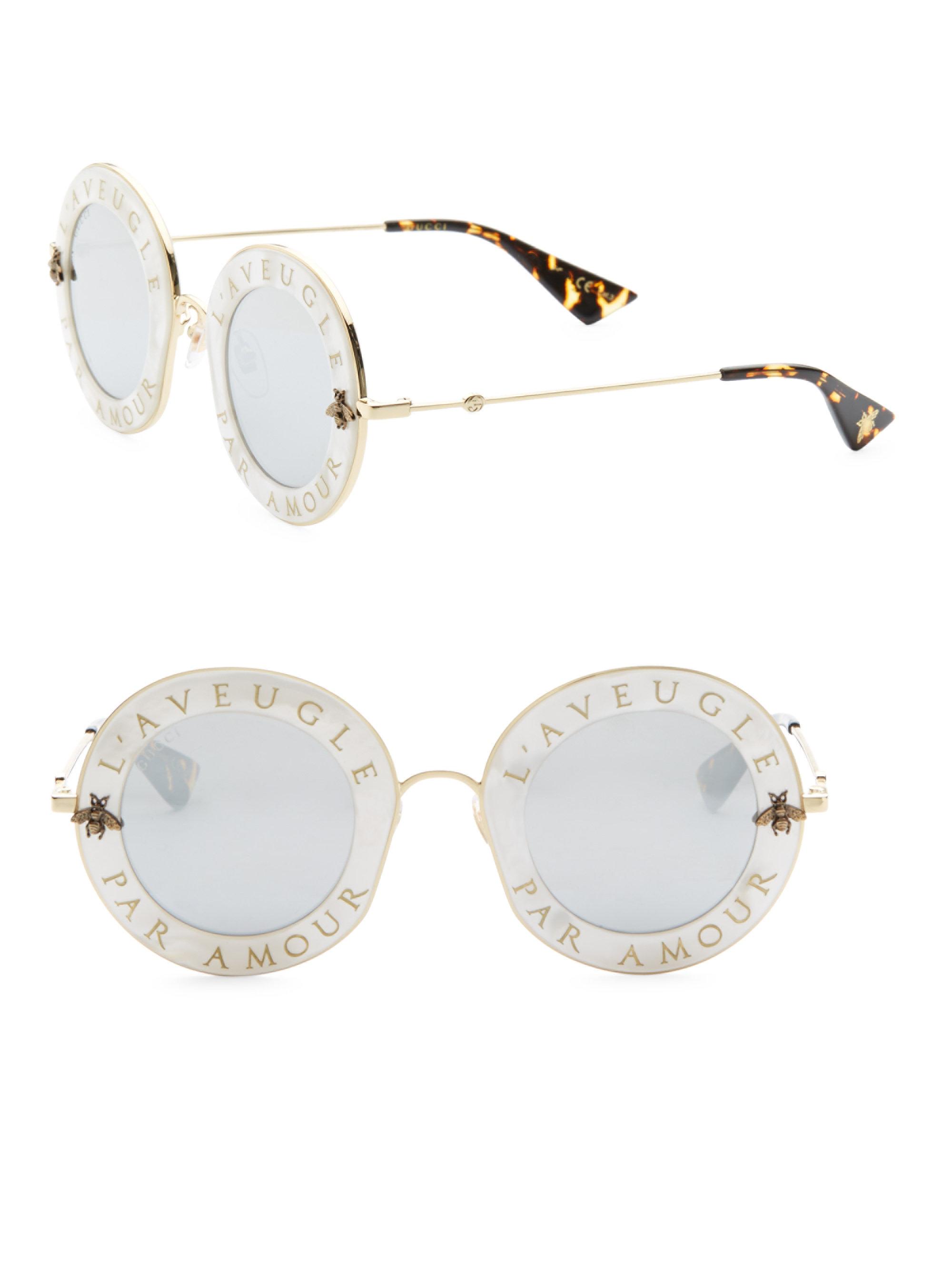 Amour par sunglasses laveugle white gucci from