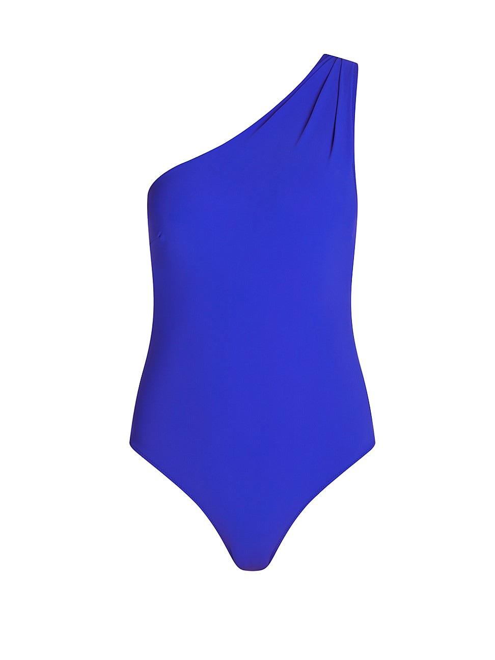 VALIMARE Siena Asymmetric One-piece Swimsuit in Blue | Lyst