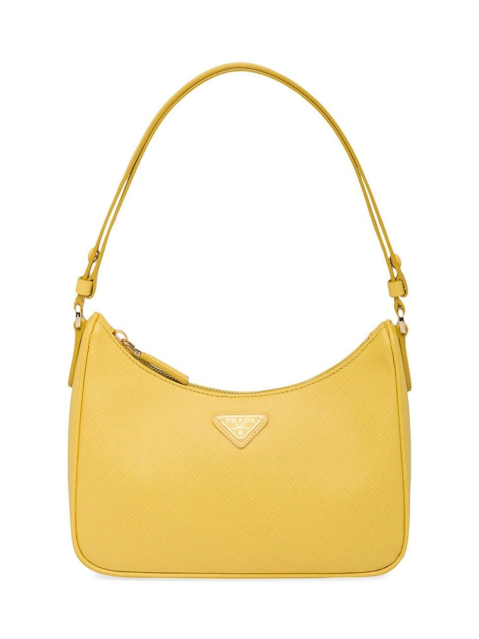 Prada Saffiano Leather Mini Bag in Yellow