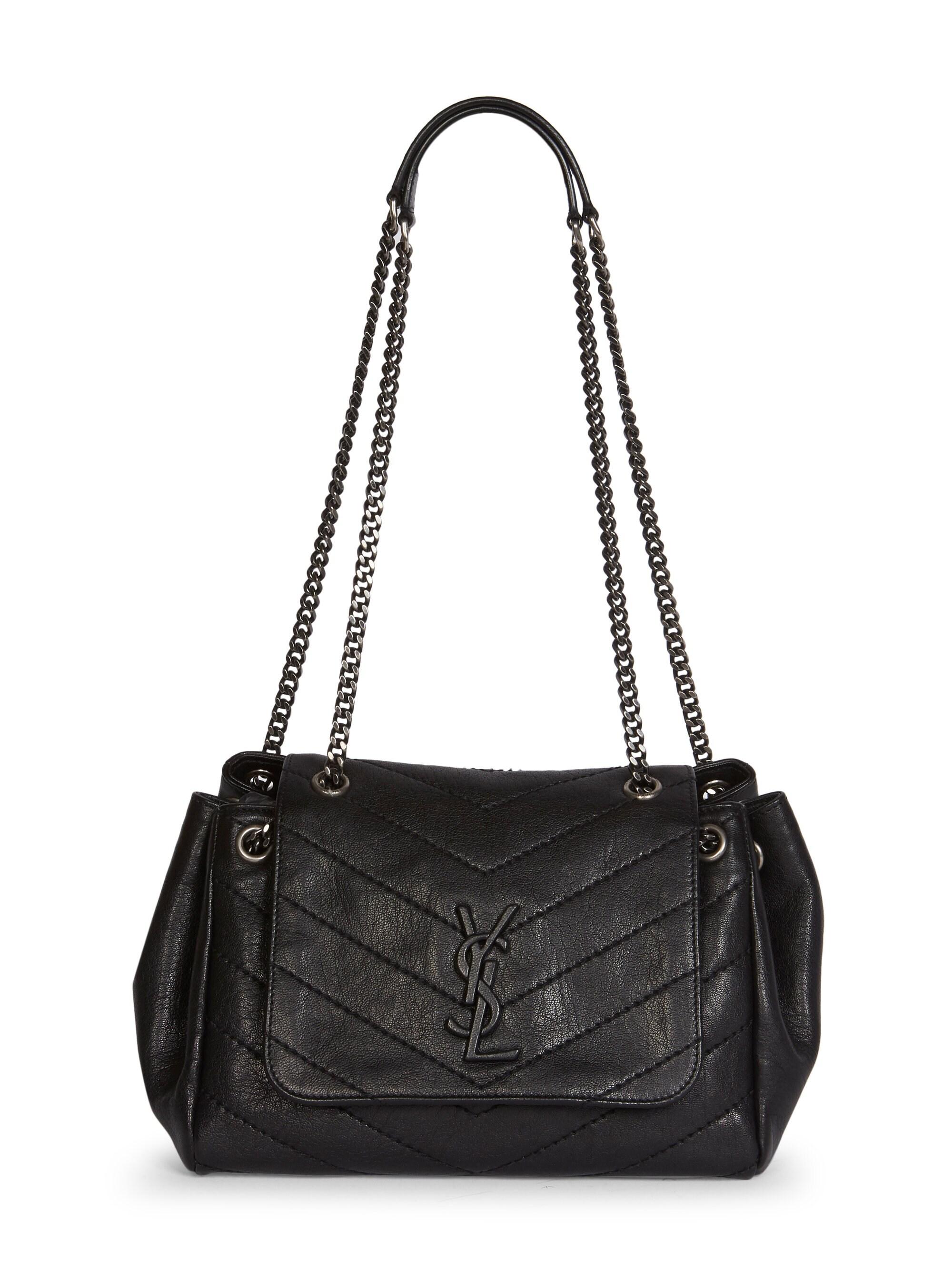 Saint Laurent Women's Small Nolita Monogram Matelassé Leather Shoulder