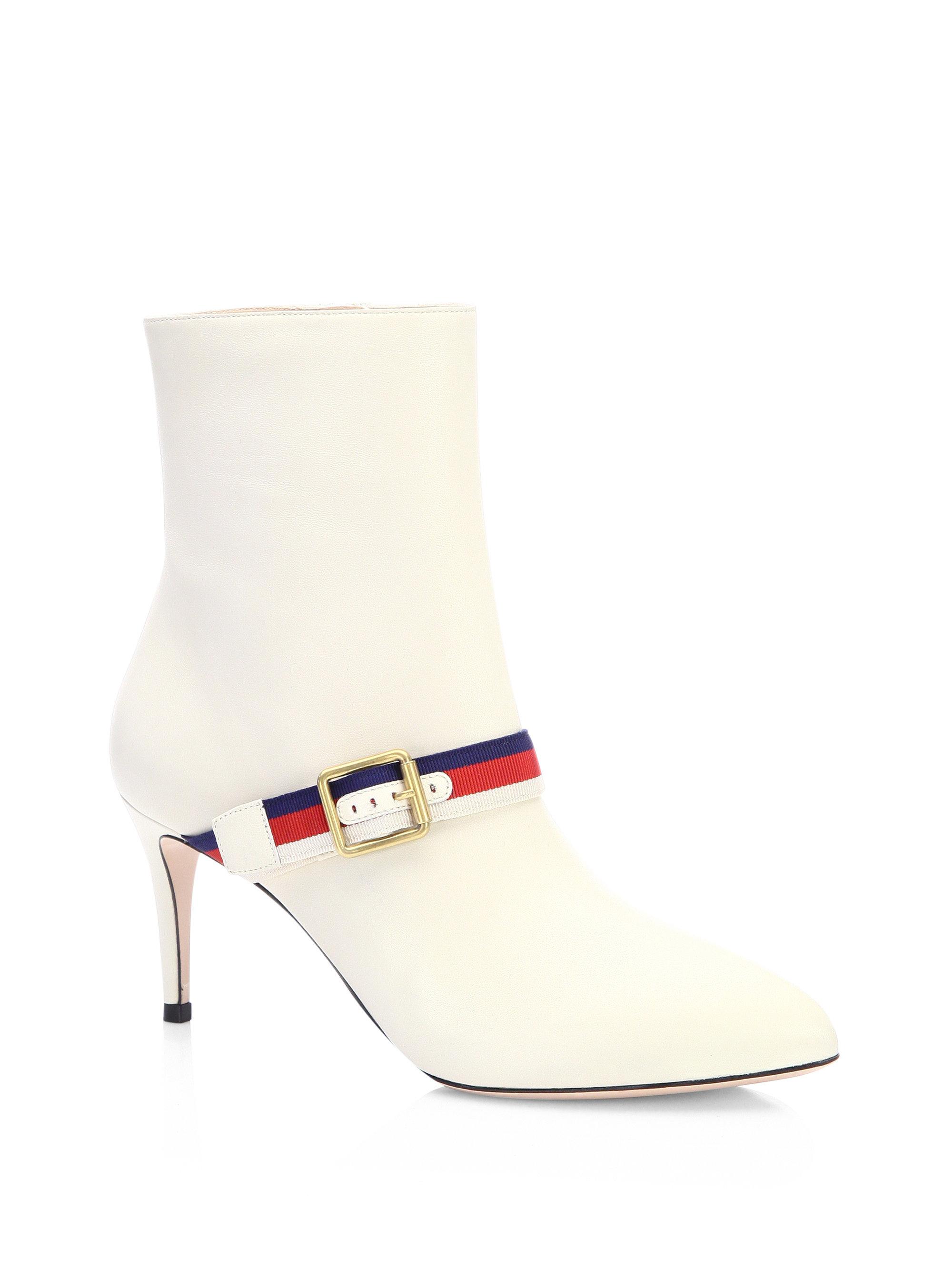 gucci white booties