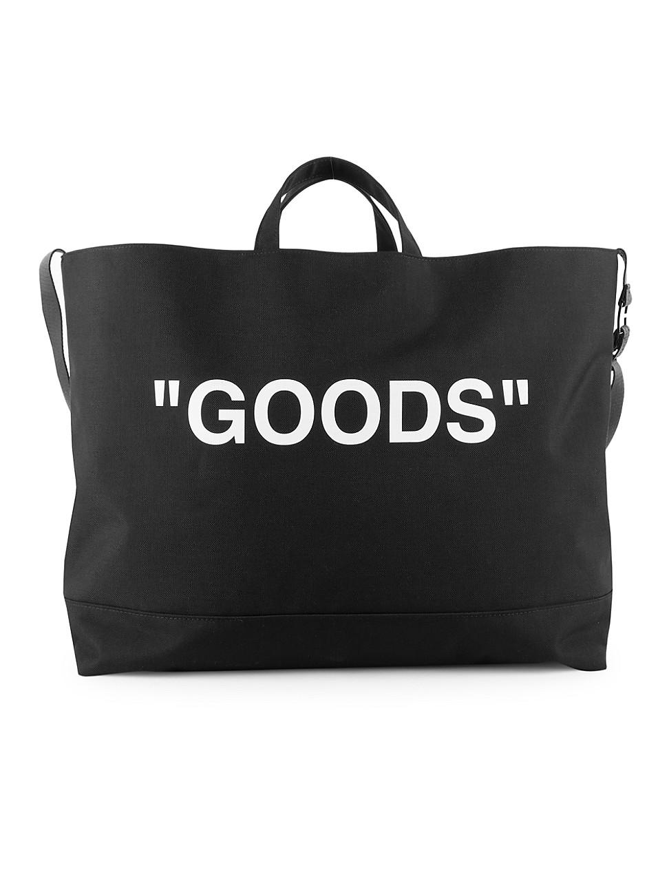 Off-White c/o Virgil Abloh Goods Quote Tote Bag in Black for Men