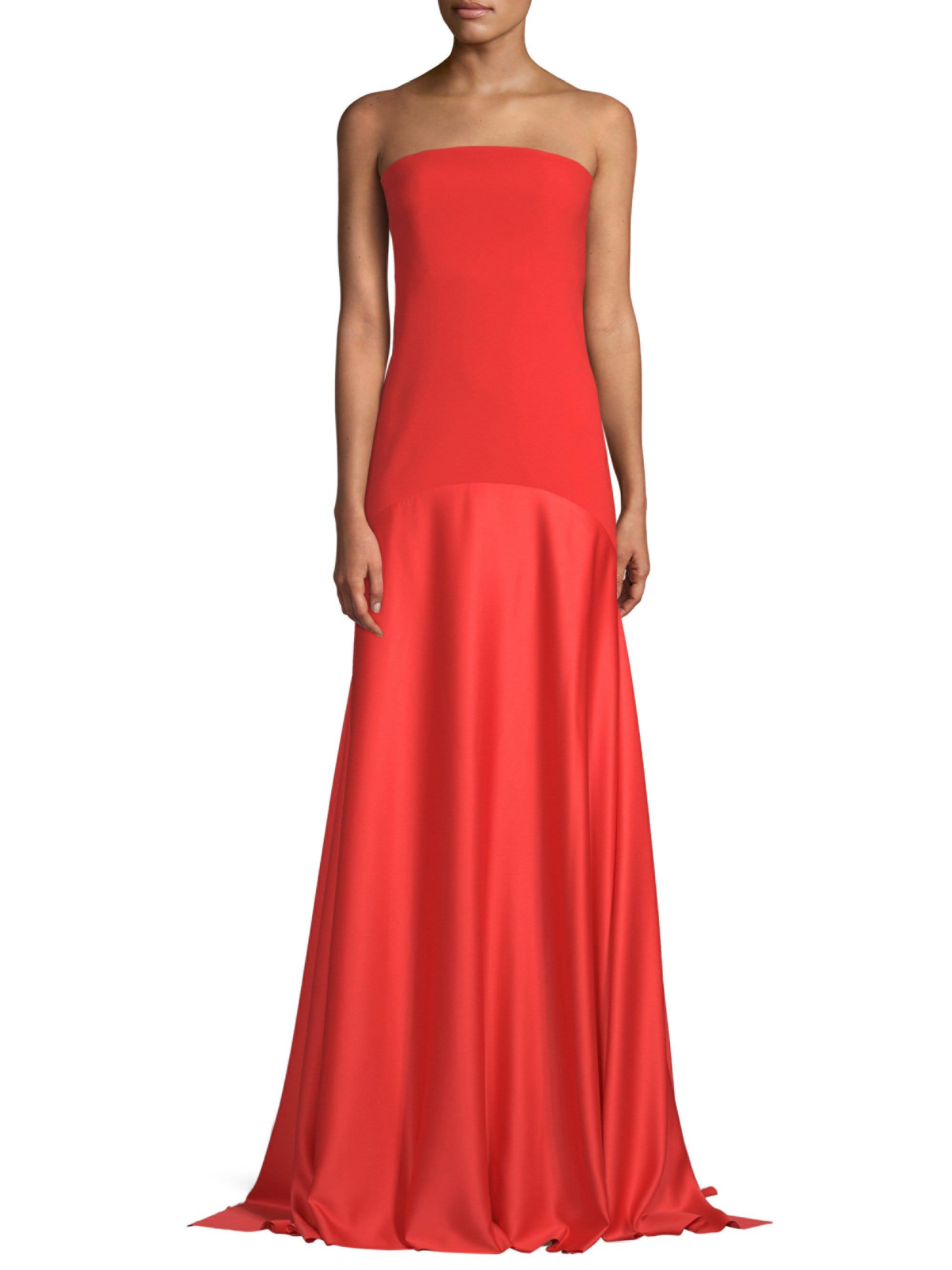 solace london strapless gown