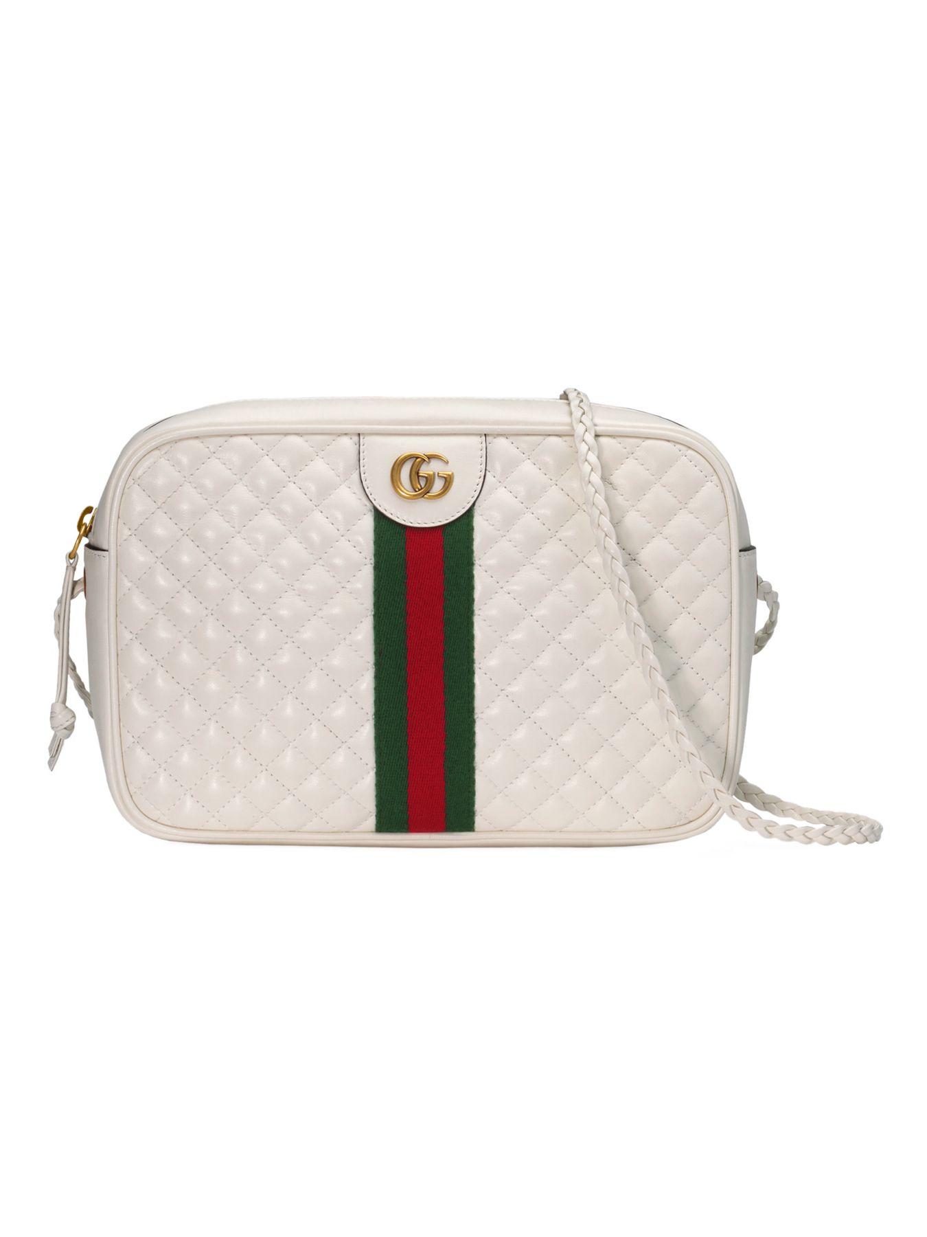 Gucci White GG Small Quilted-leather Shoulder Bag | Lyst