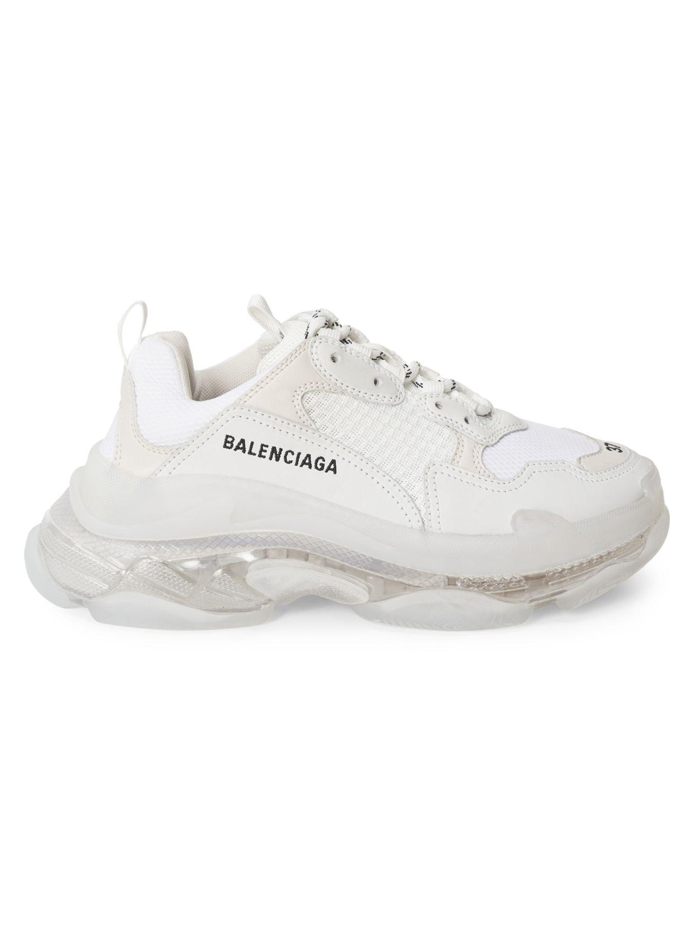 Balenciaga Synthetic Triple S Sneakers in White - Lyst