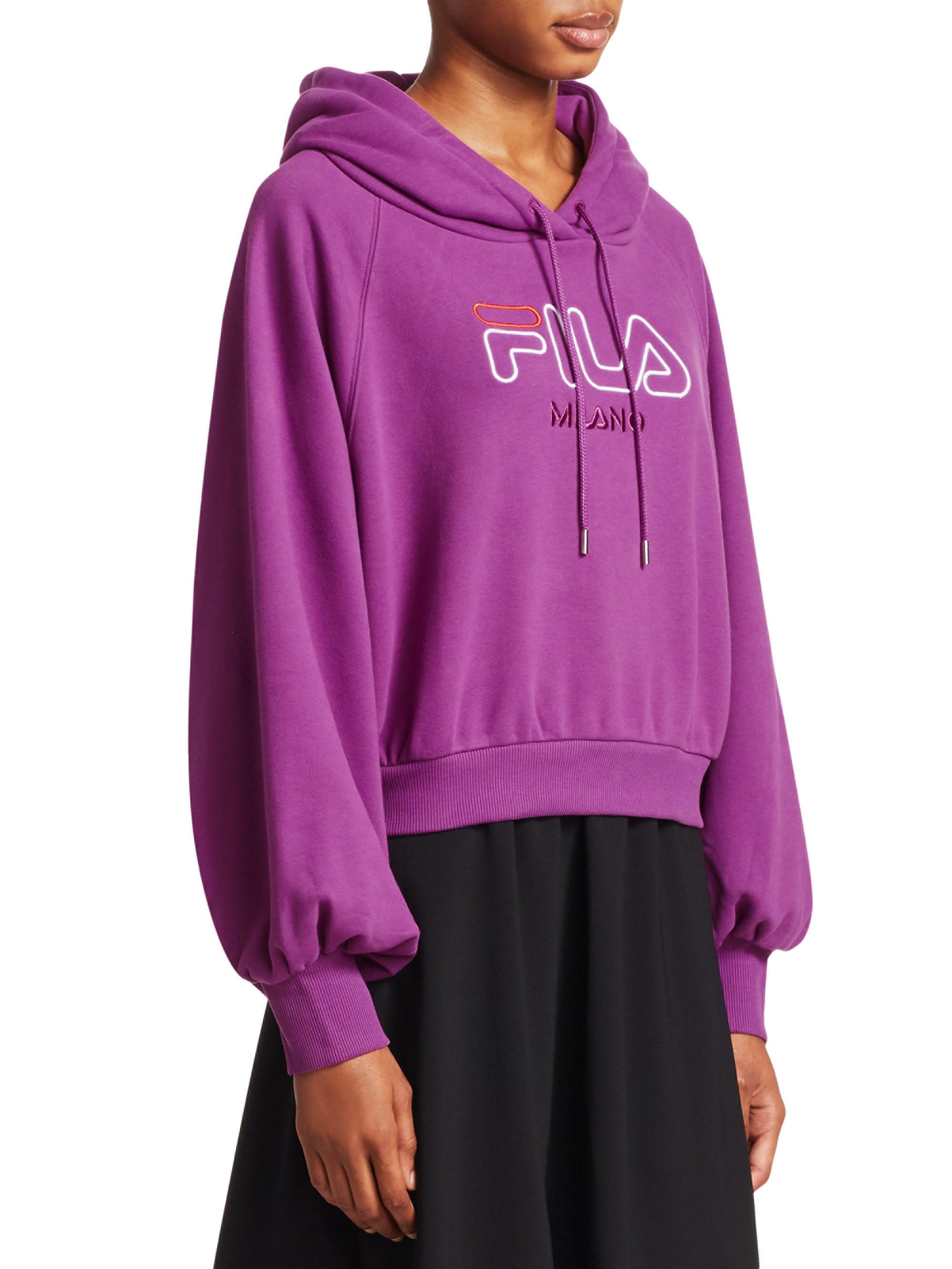 fila hoodie womens purple