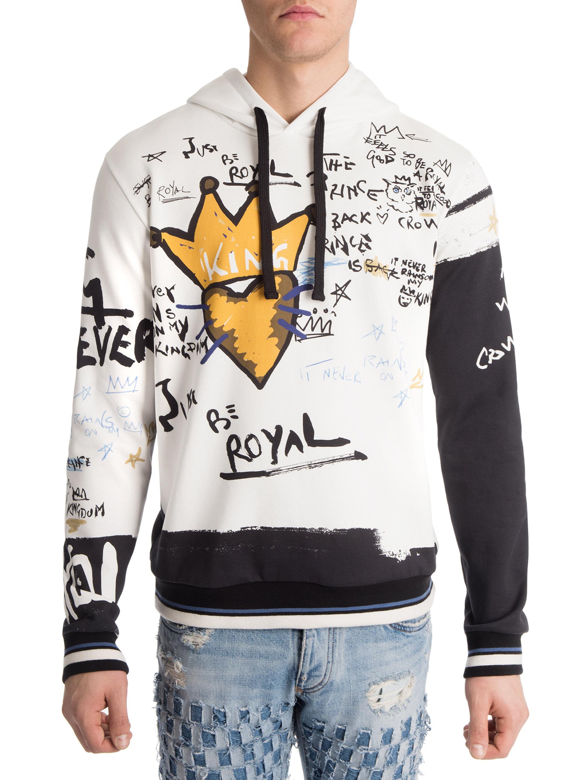 Dolce & Gabbana Must Be Royal Printed Cotton Hoodie for Men - Lyst