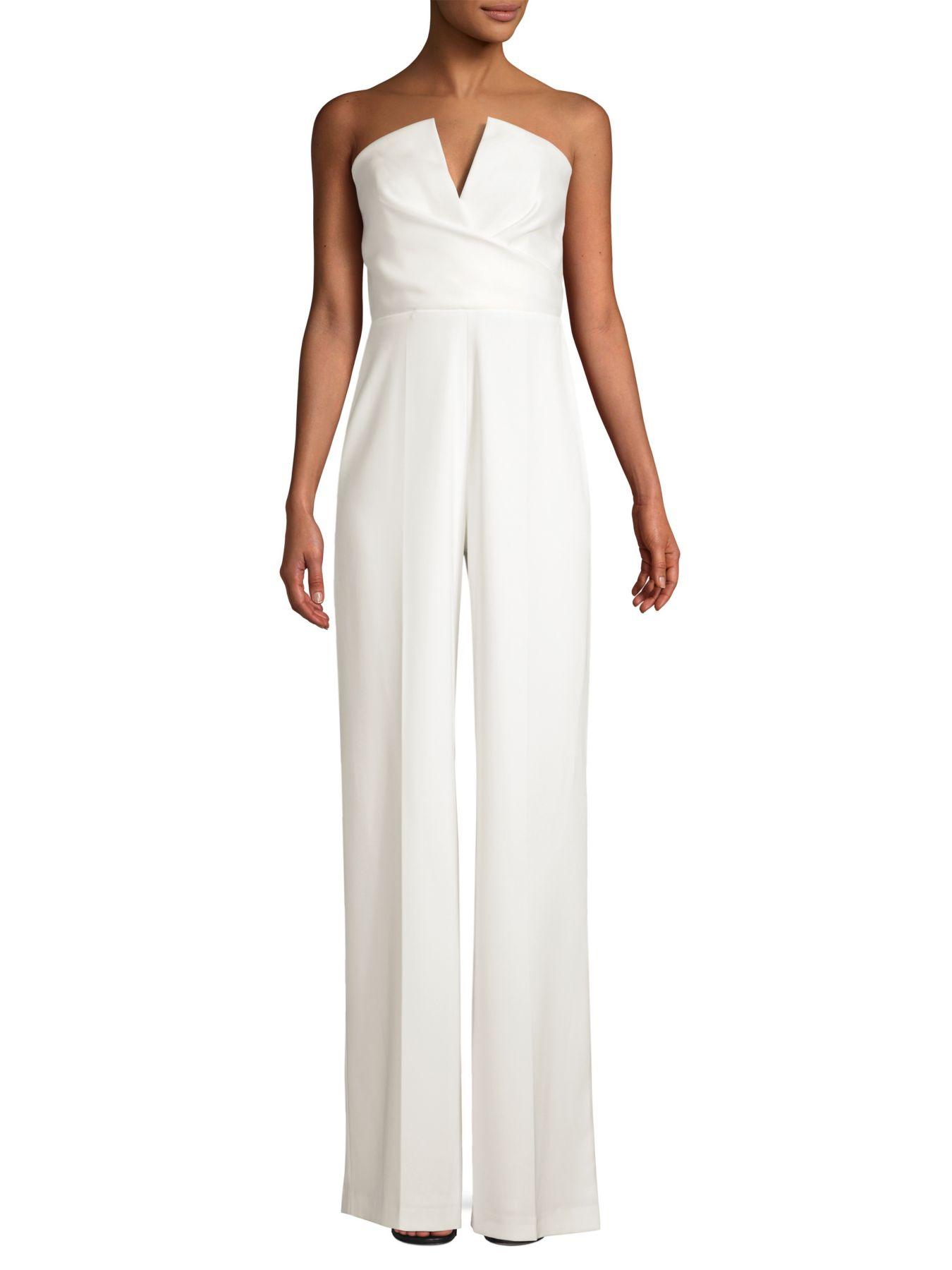 jay godfrey dawson strapless satin jumpsuit