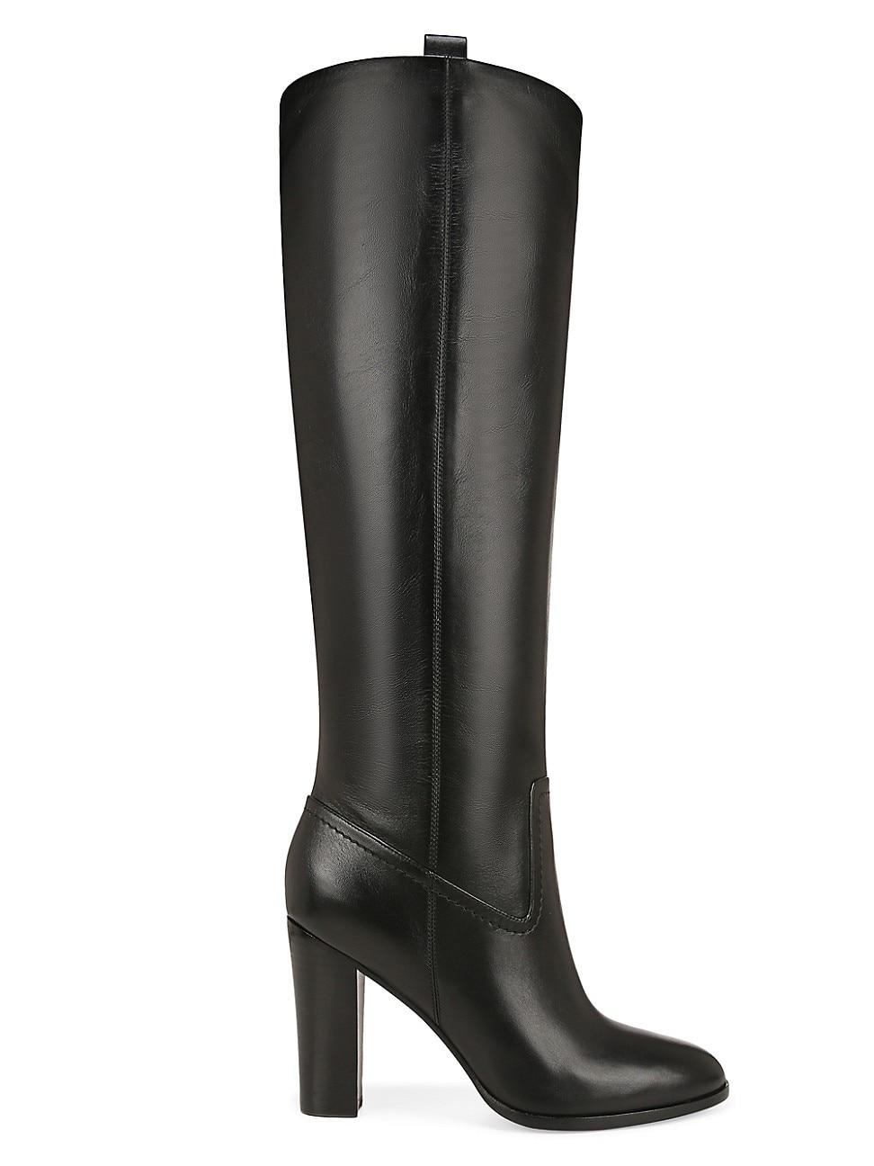 Veronica Beard Vesper 95mm Leather Kneehigh Boots in Black Lyst
