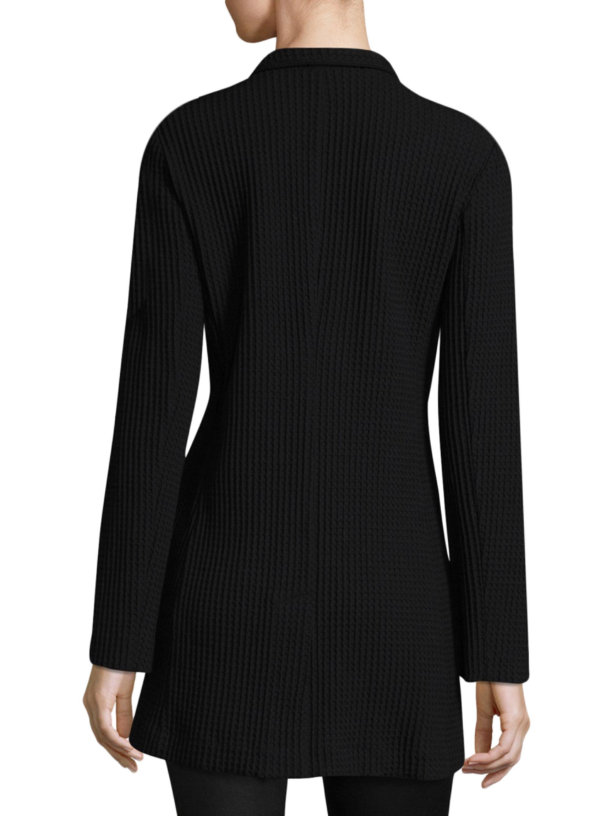 tencel stretch grid long jacket