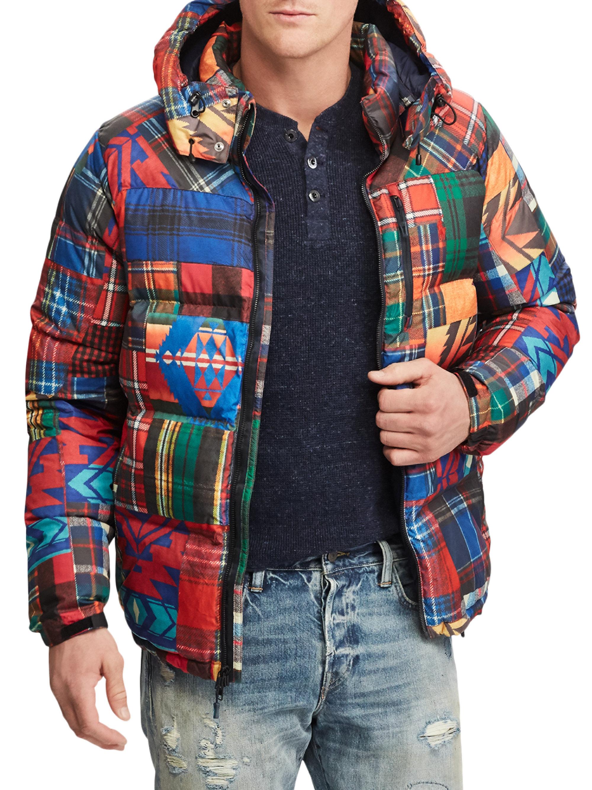 Polo Ralph Lauren Plaid-print Ripstop Hooded Puffer Jacket in Blue for Men  | Lyst