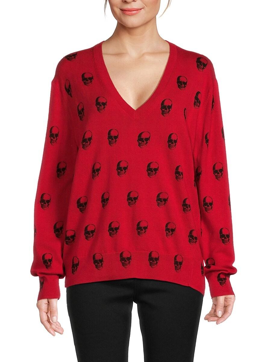 Skull cashmere sweater womens clearance