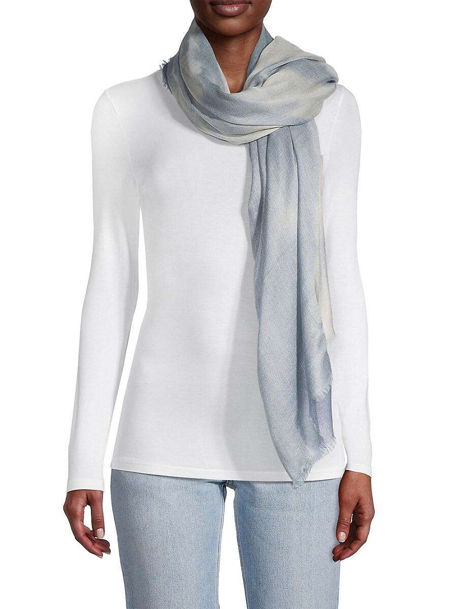 Saks Fifth Avenue Collection Woven Hand-dyed Scarf in White Lyst UK