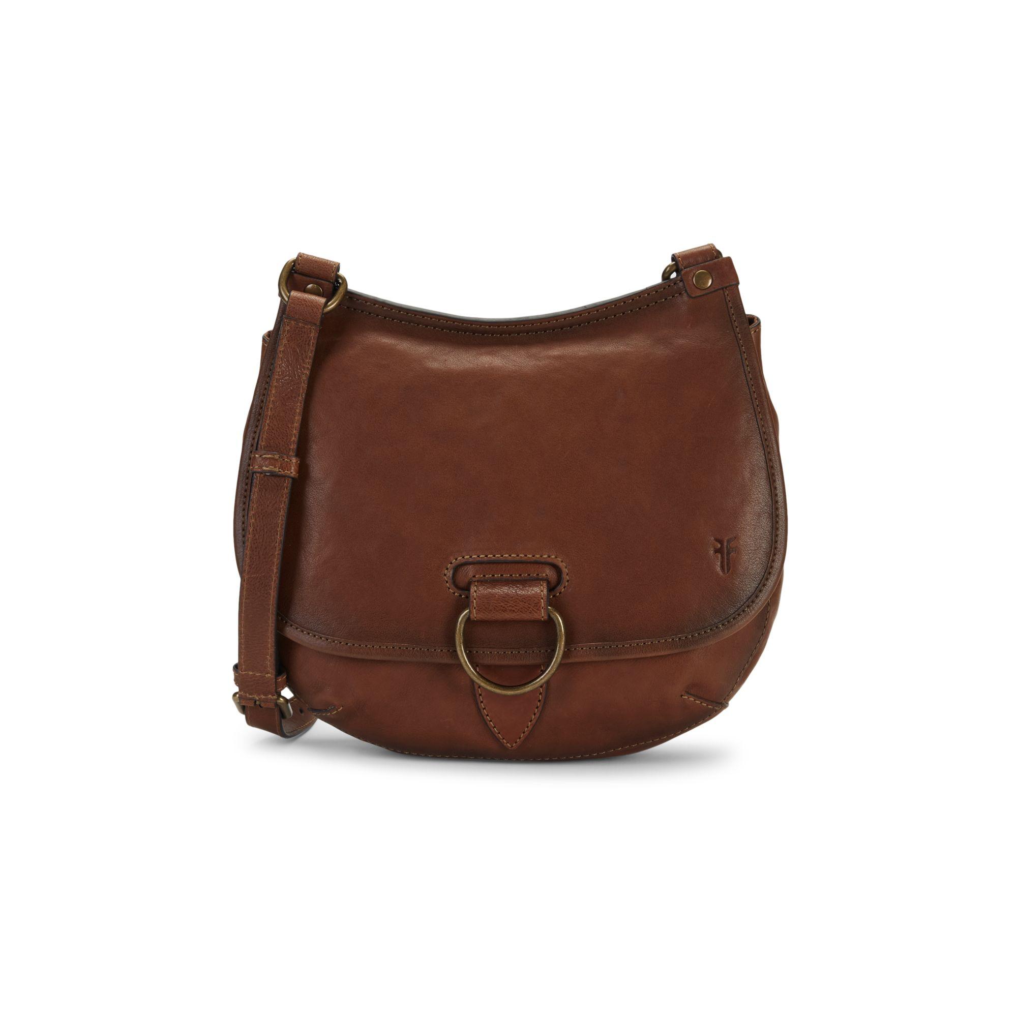 Frye Lucy Leather Saddle Crossbody Bag in Black (Brown) Lyst