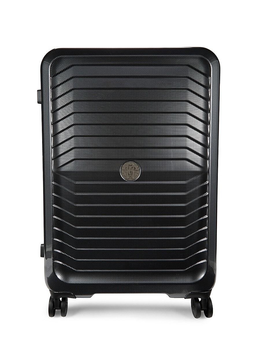 Roberto Cavalli 28 Inch Expandable Hard Case Spinner Suitcase in Black