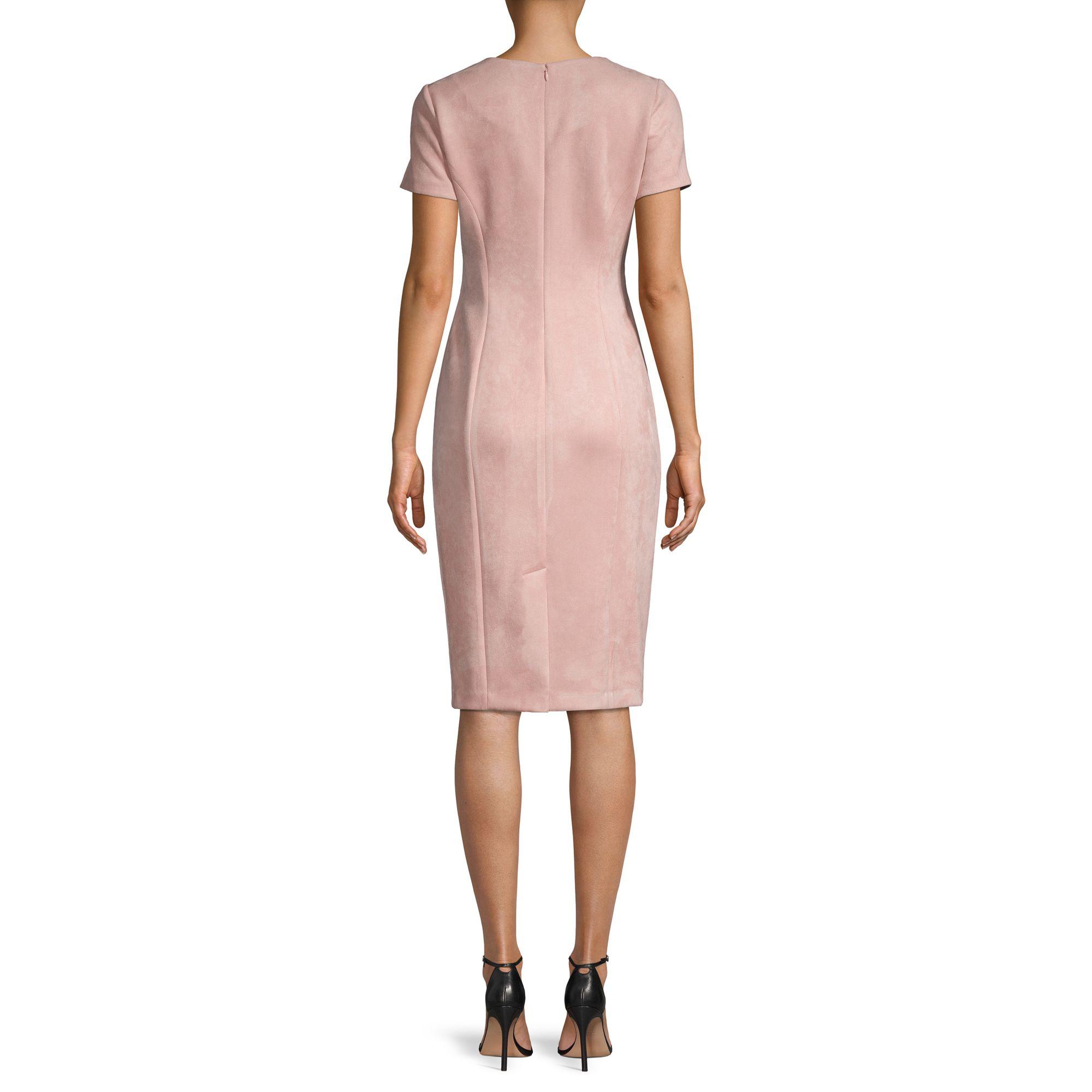 calvin klein short sleeve sheath dress