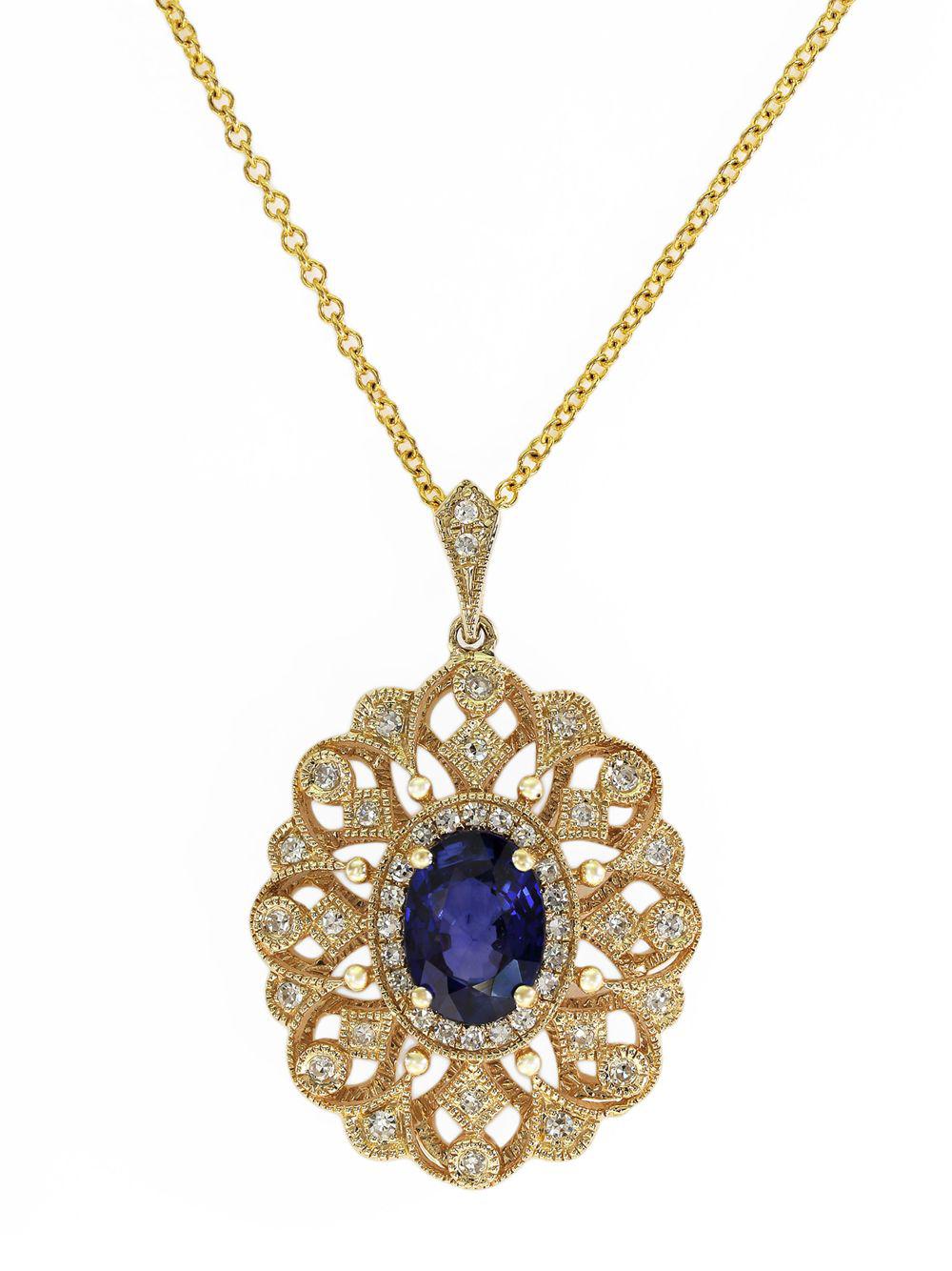 Effy 14k Yellow Gold Sapphire And 