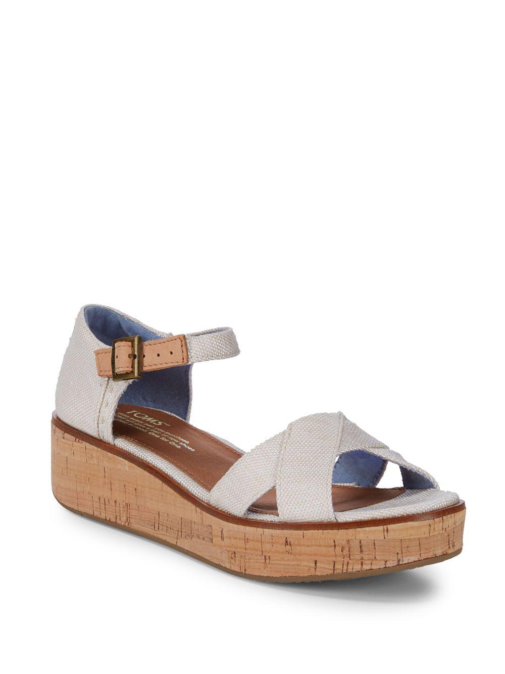 canvas platform pumps