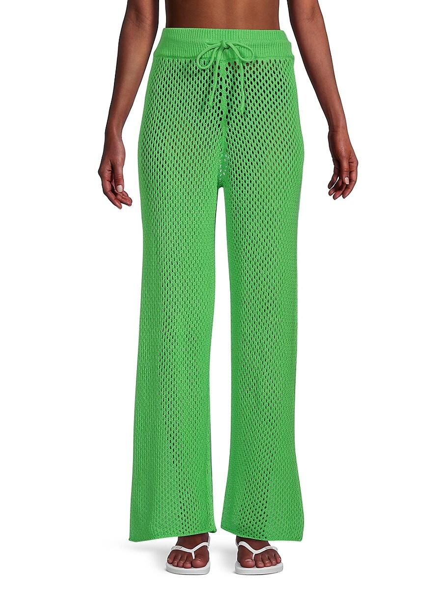 We Wore What Weworewhat Crochet Drawcord Pants in Green Lyst