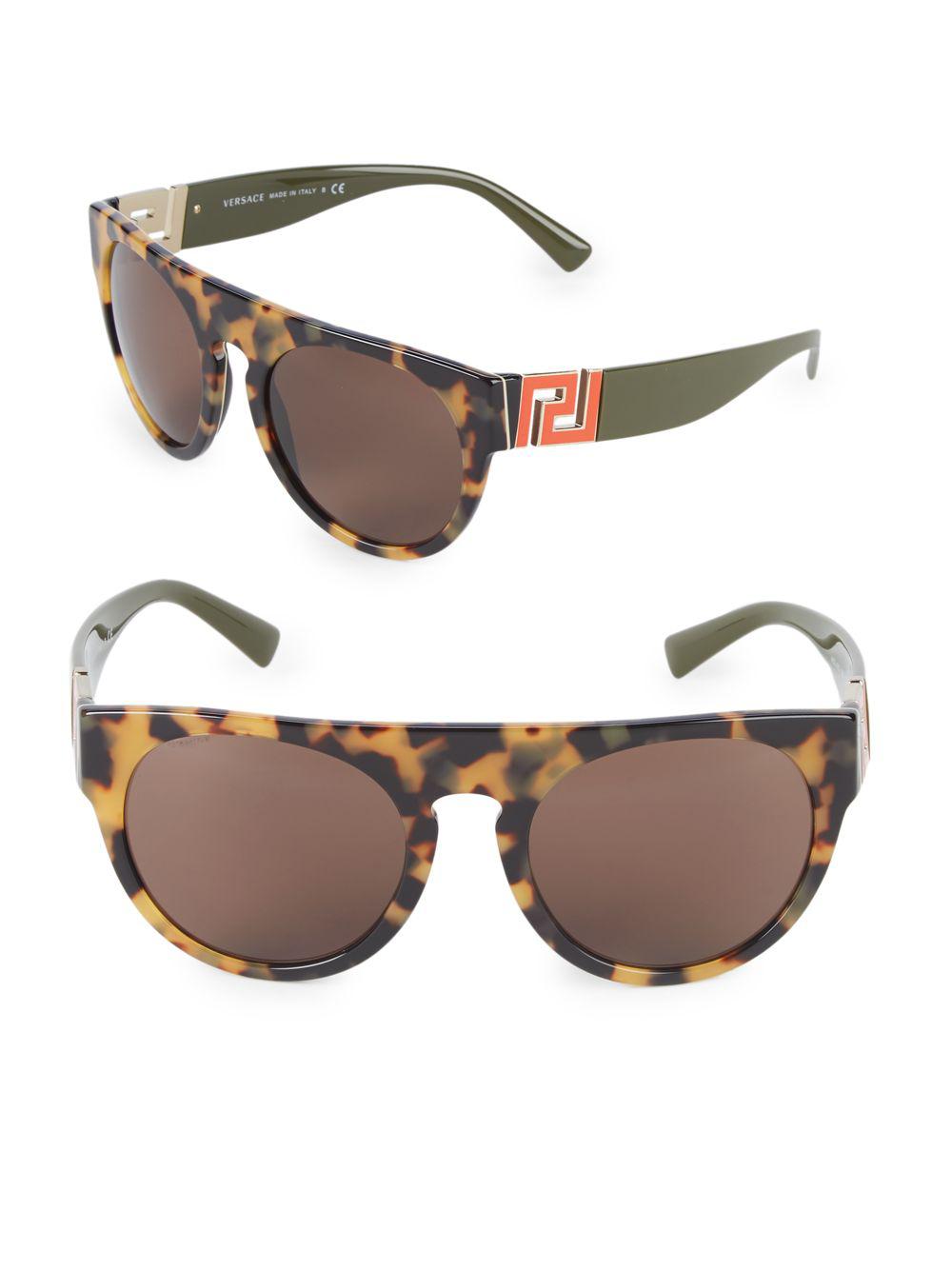 versace 55mm round sunglasses
