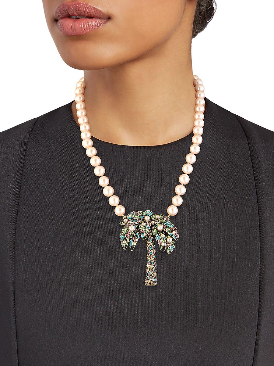 Heidi Daus Faux Pearl \u0026 Crystal Palm 