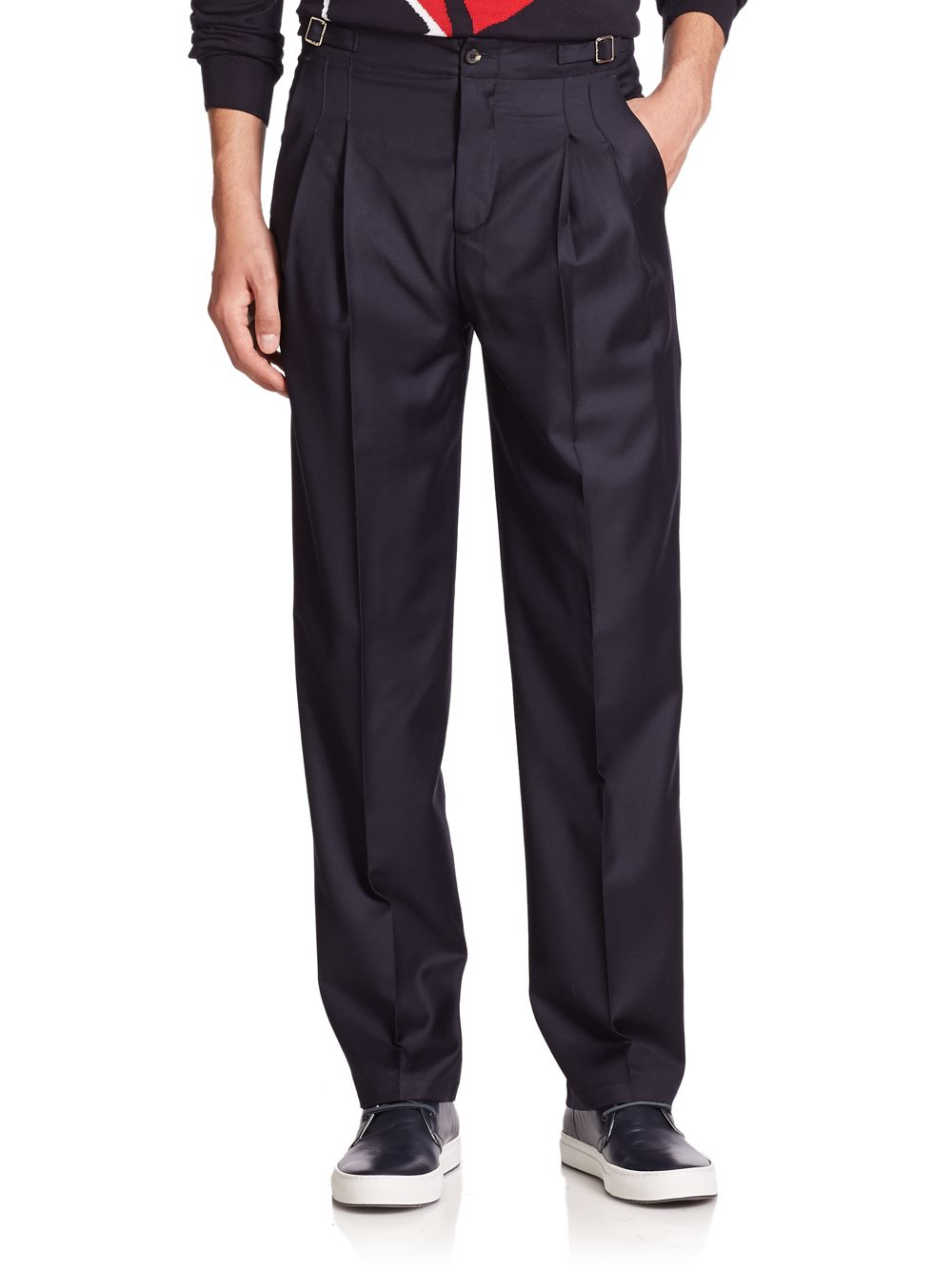 mens double pleated dress pants