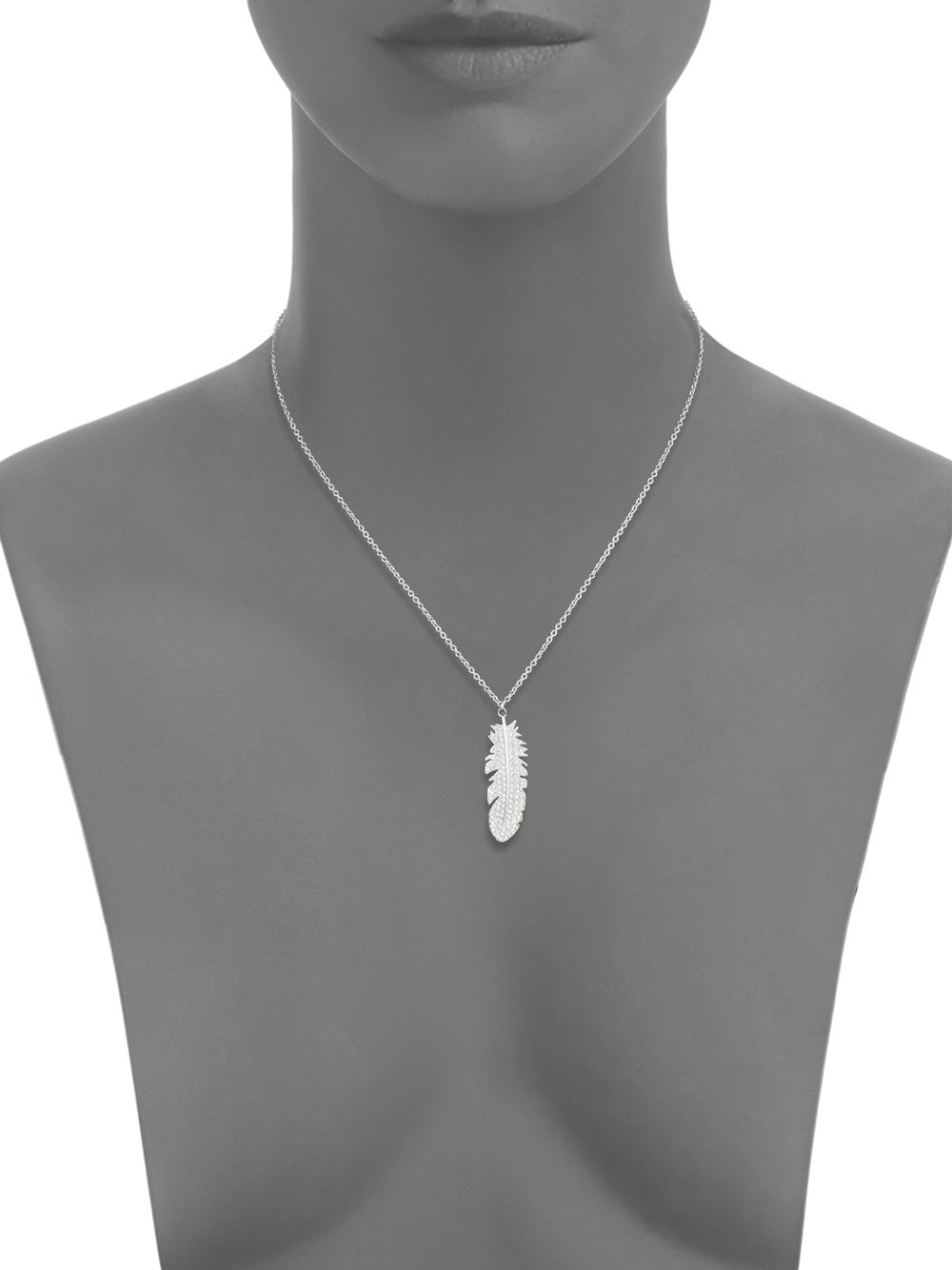 Amazon.com: SWAROVSKI Women's Nice Feather Rhodium Finish Necklace, White  Crystal: Clothing, Shoes & Jewelry