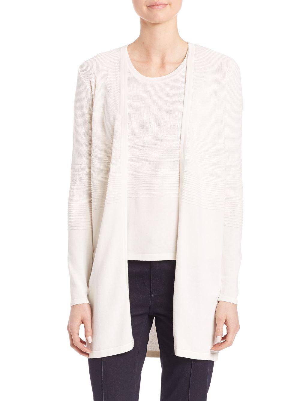 Elie Tahari Shae Cotton-blend Sweater - Lyst