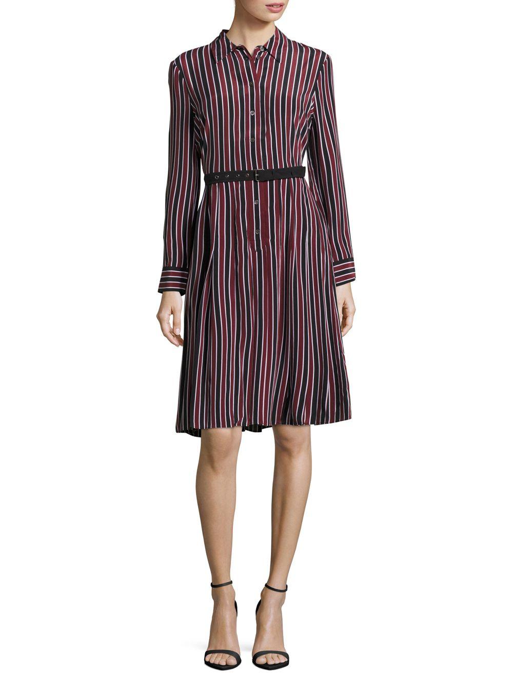 Equipment Shields Striped Silk Shirtdress Lyst