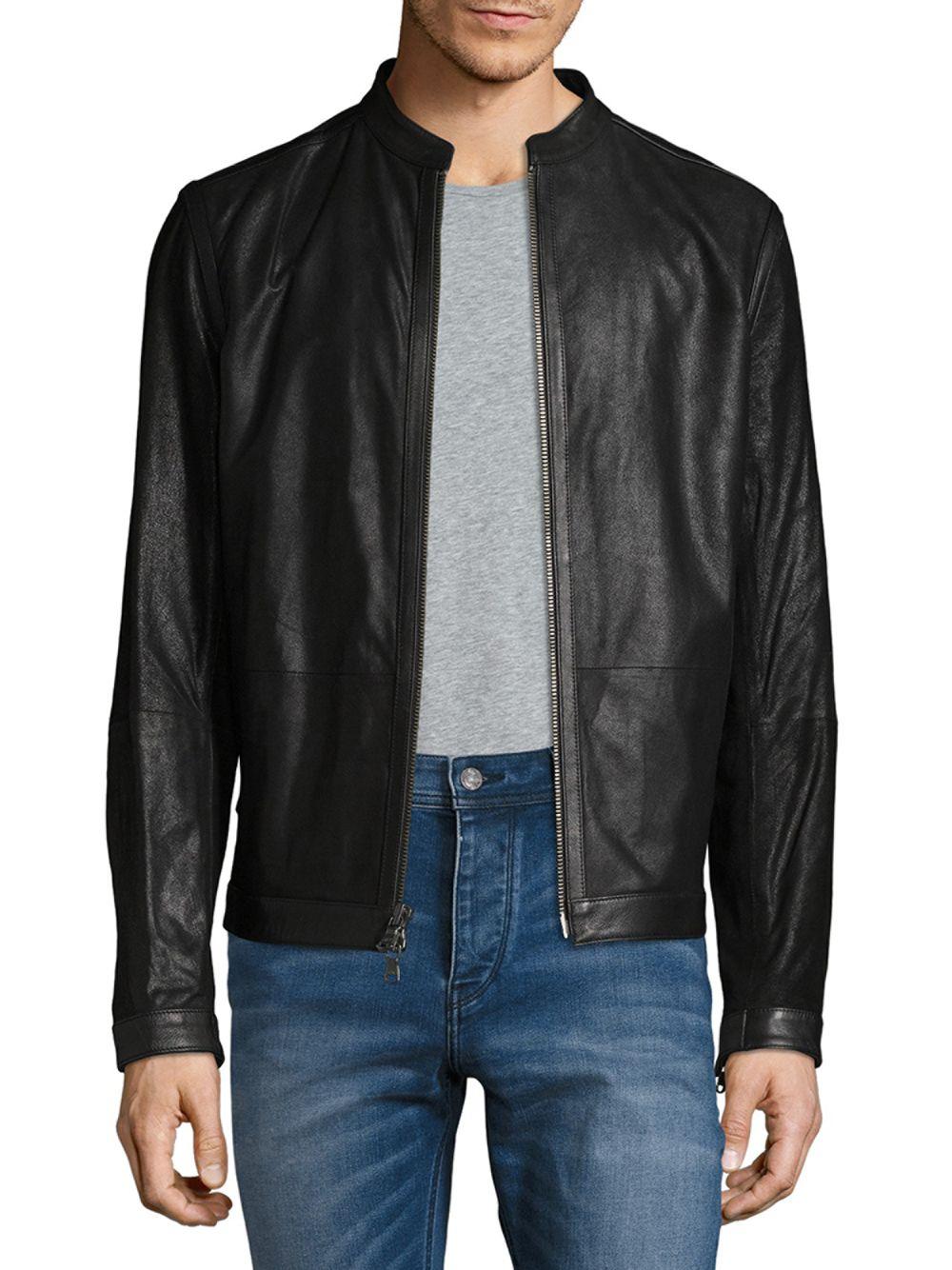 John Varvatos Suede Bomber Jacket In Black For Men Lyst 245