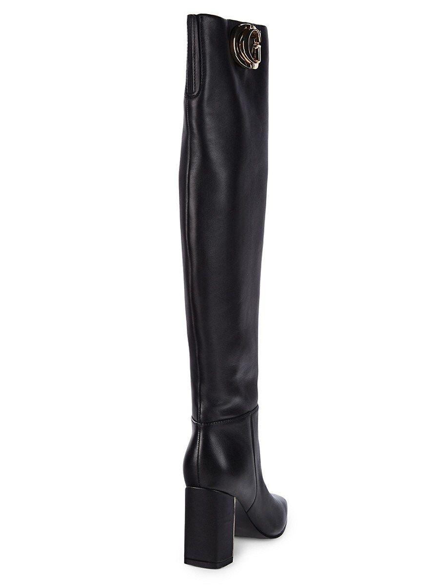 Guess Elandre Leather Over-the-knee Boots in Black | Lyst