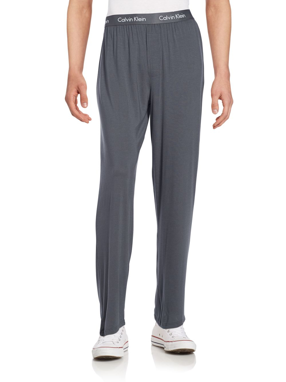 Calvin klein Logo Lounge Pants in Gray for Men | Lyst