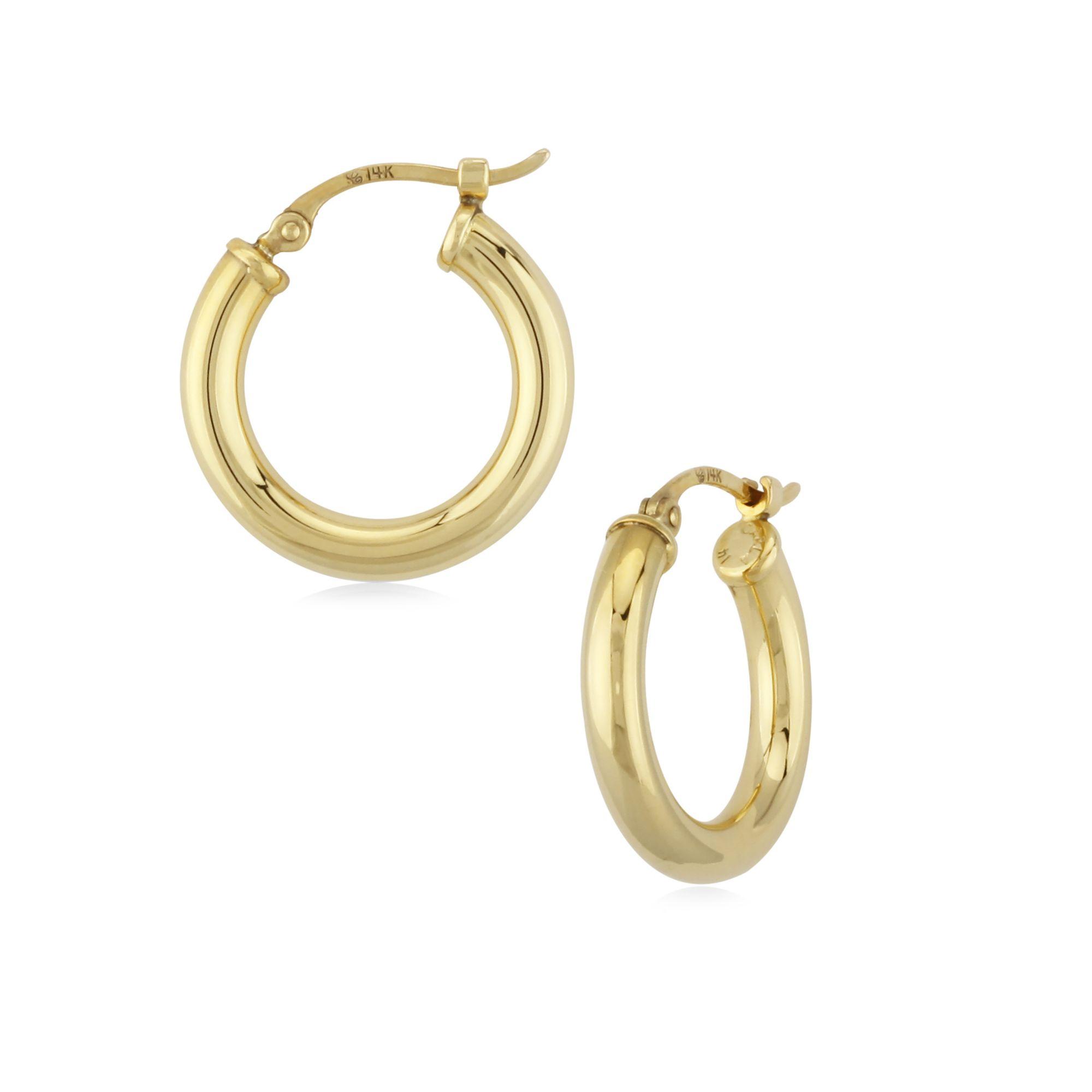 Saks Fifth Avenue 14k Gold Hoop Earrings in Metallic Lyst