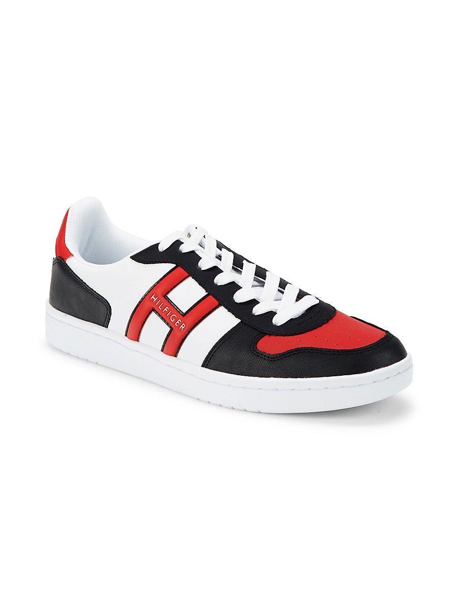 Tommy Hilfiger Colorblock Sneakers in Red for Men | Lyst