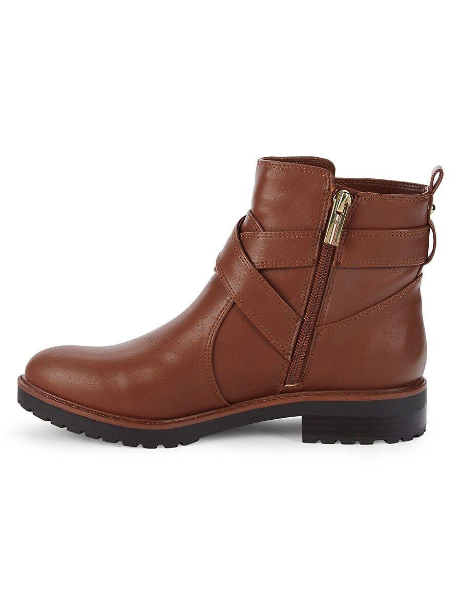 Tommy Hilfiger Federik Faux Leather Booties in Brown | Lyst