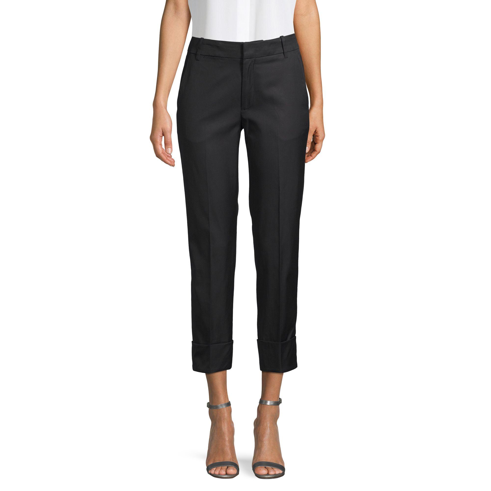 Vince Cotton Cuffed Cigarette Trousers 