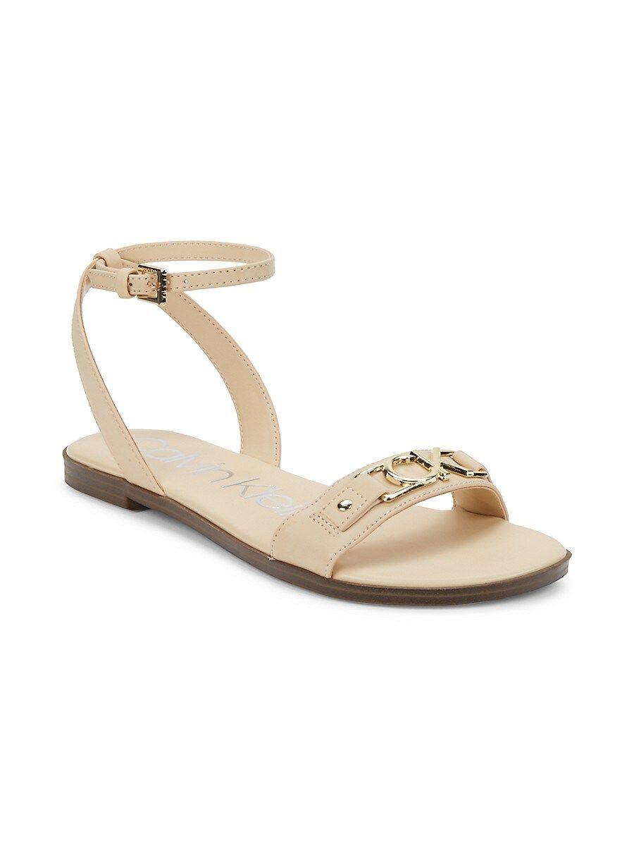 Calvin Klein Kckyle Ankle-strap Sandals in Black | Lyst