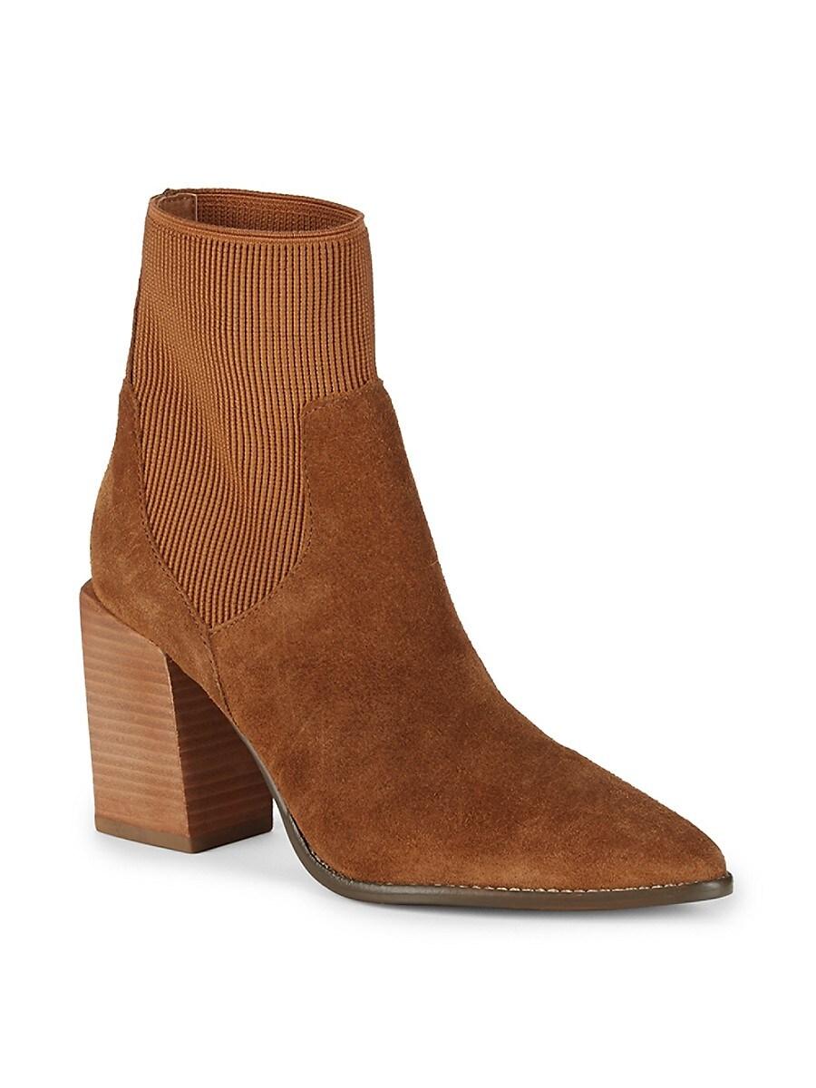 cognac sock booties