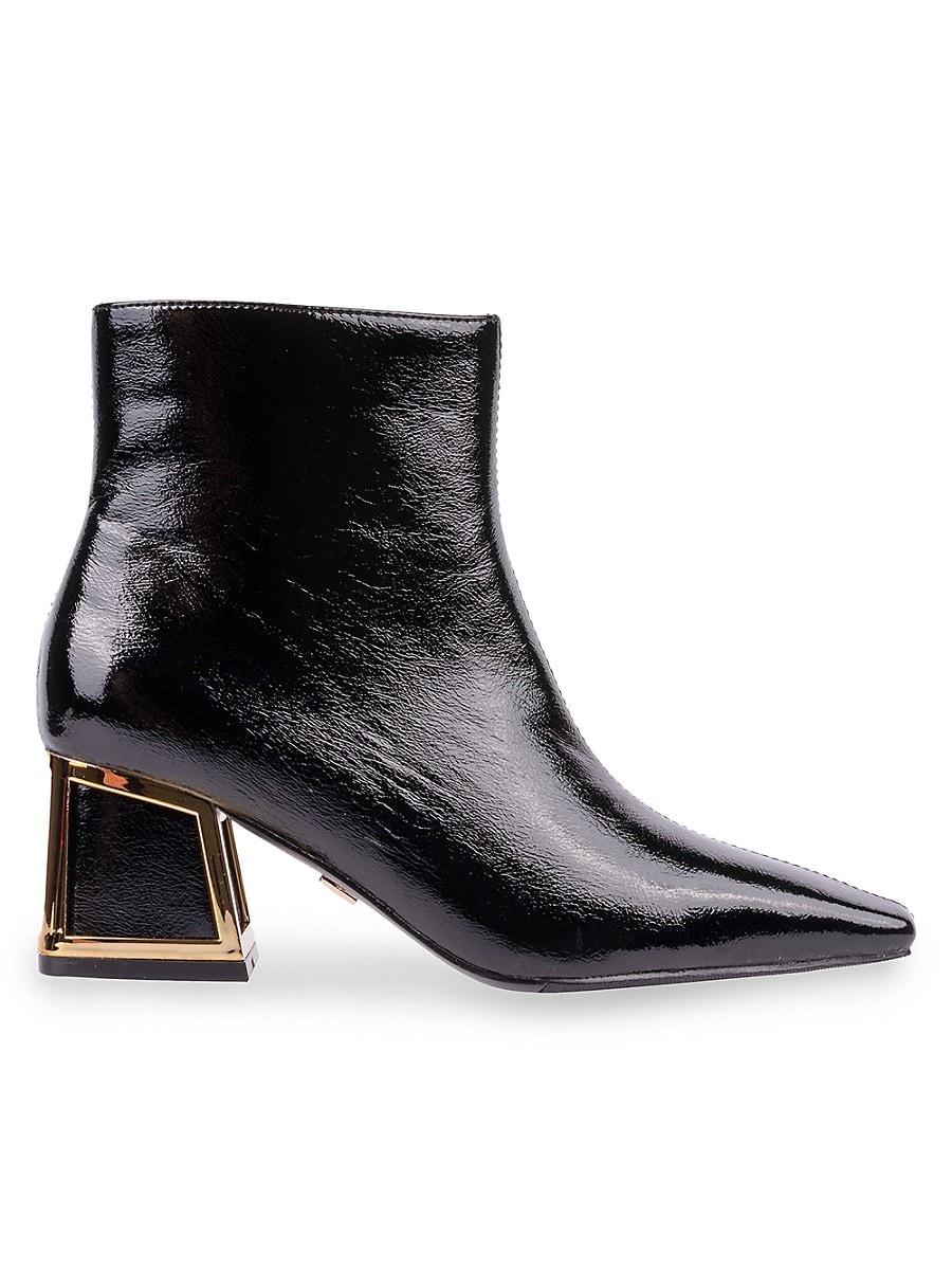 Flared heel shop bootie