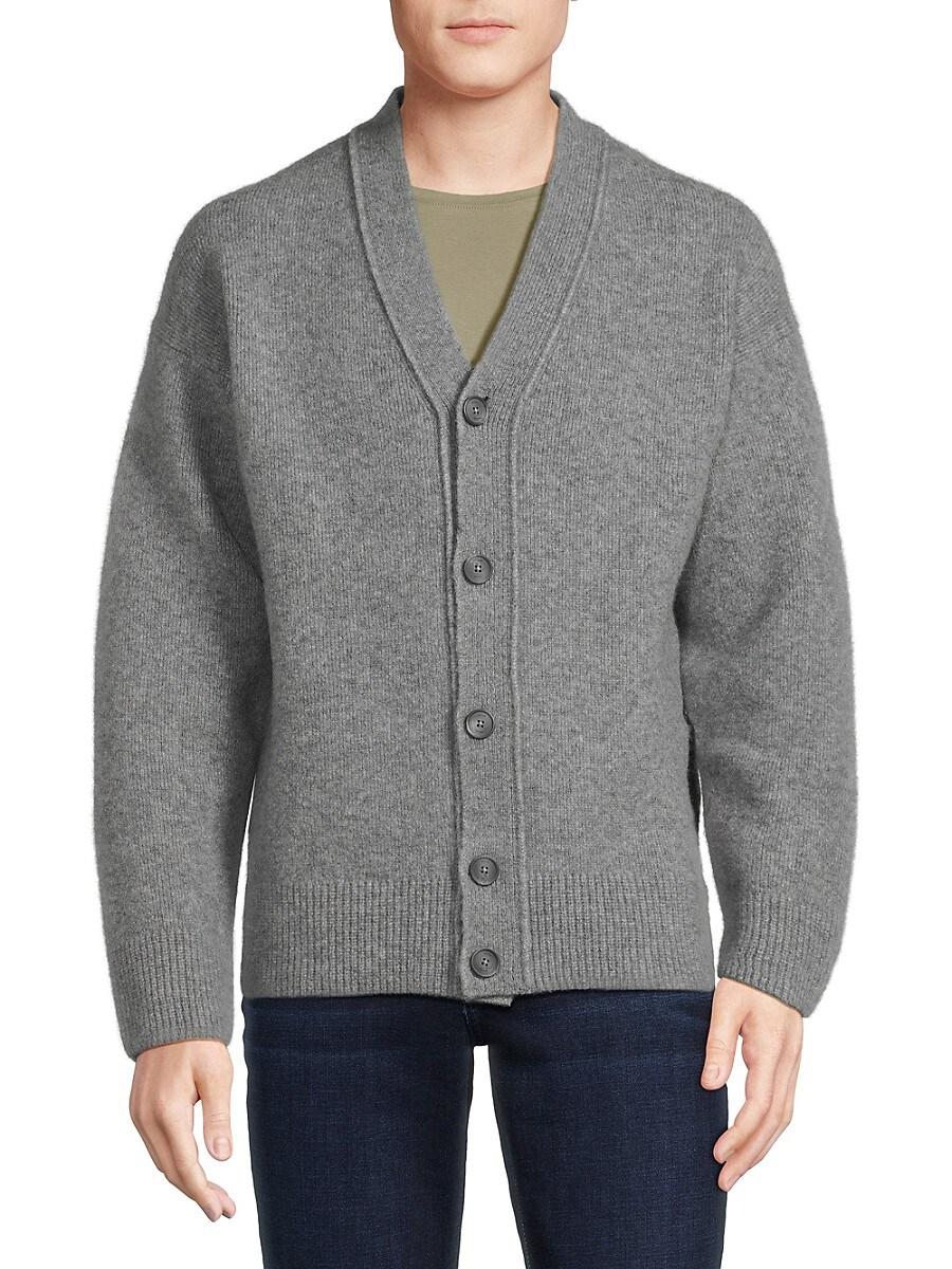 HUGO Sopro Virgin Wool Blend Cardigan in Grey for Men Lyst UK